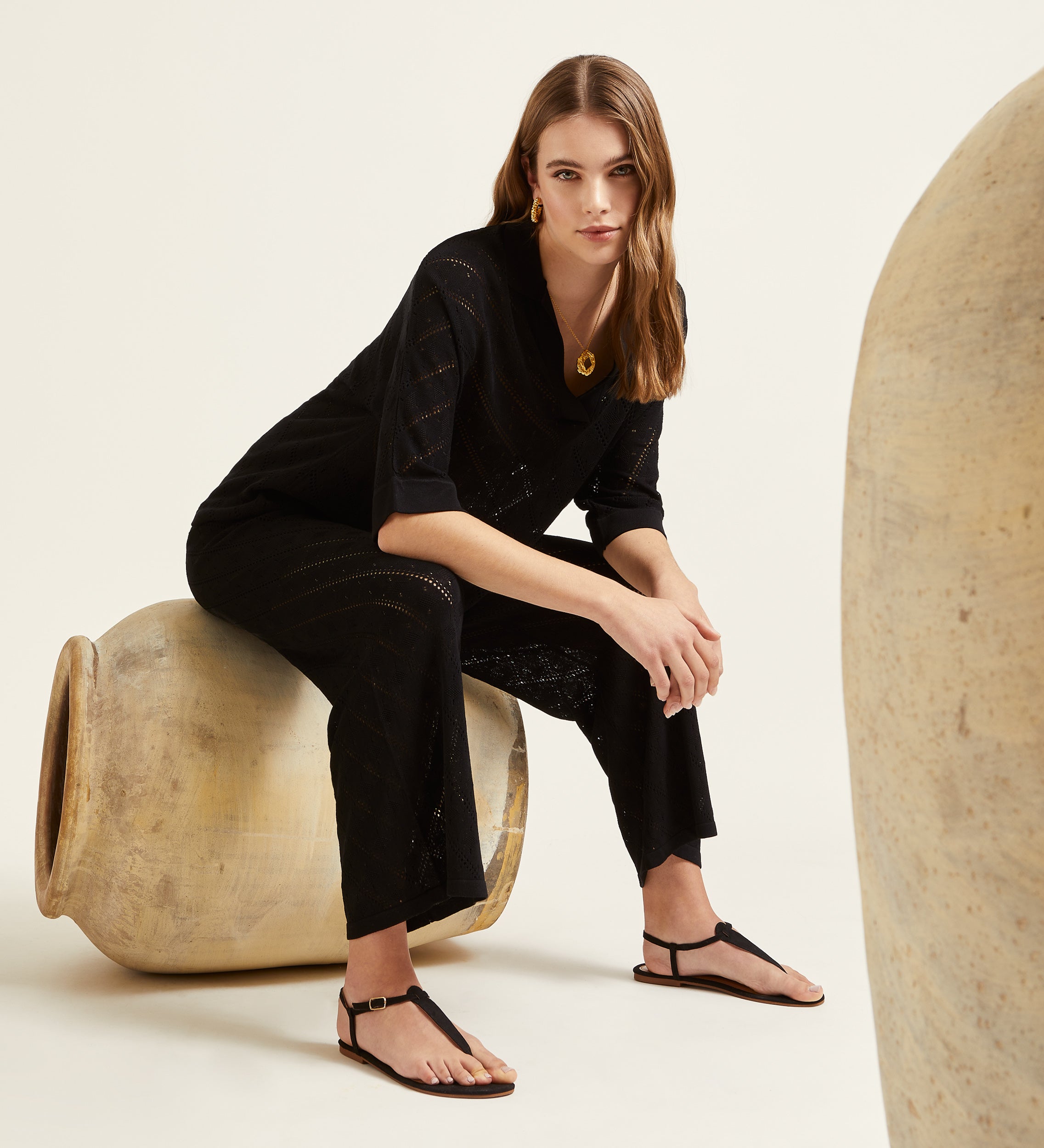 Top punto oversize calado