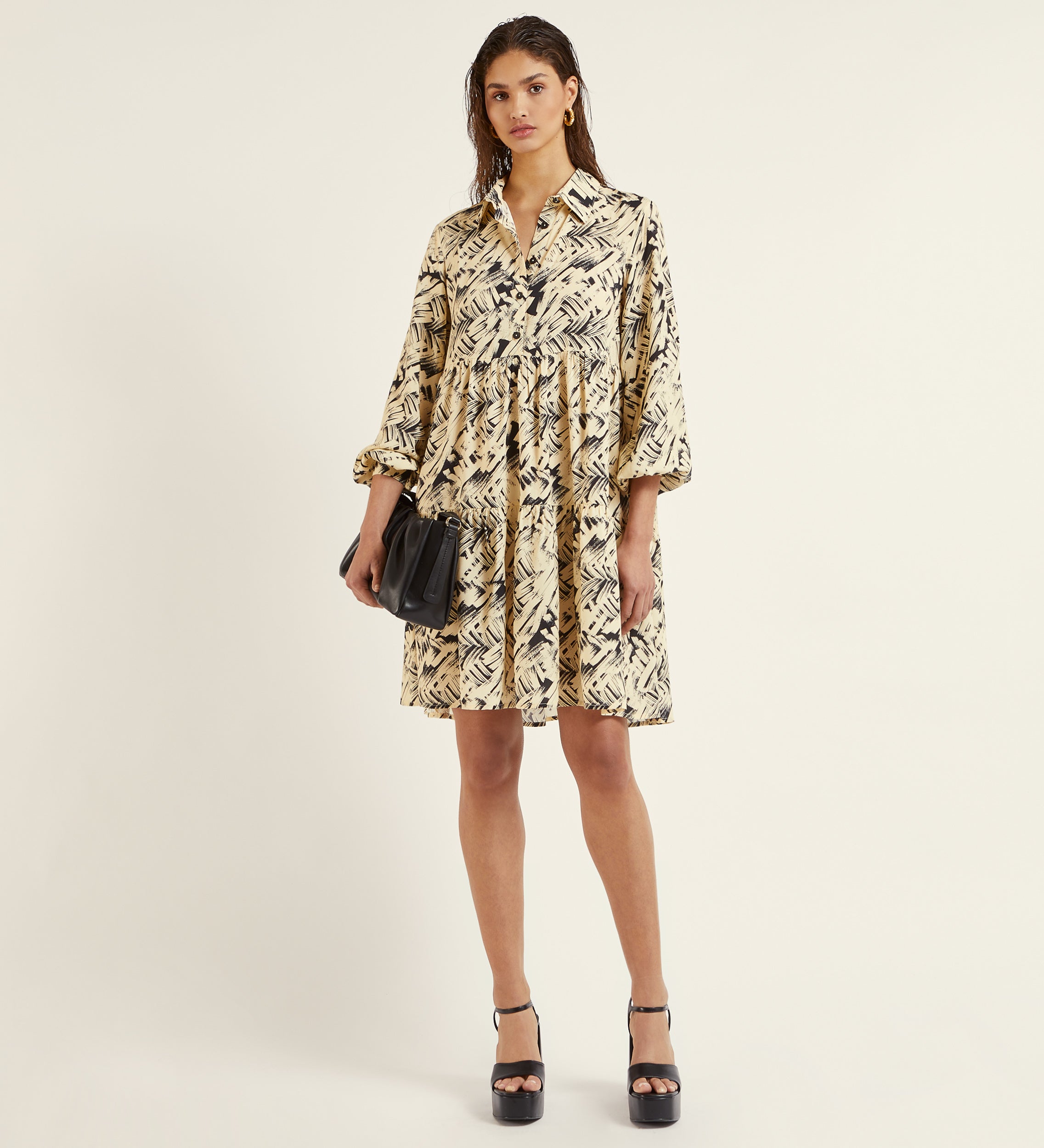 Vestido babydoll estampado