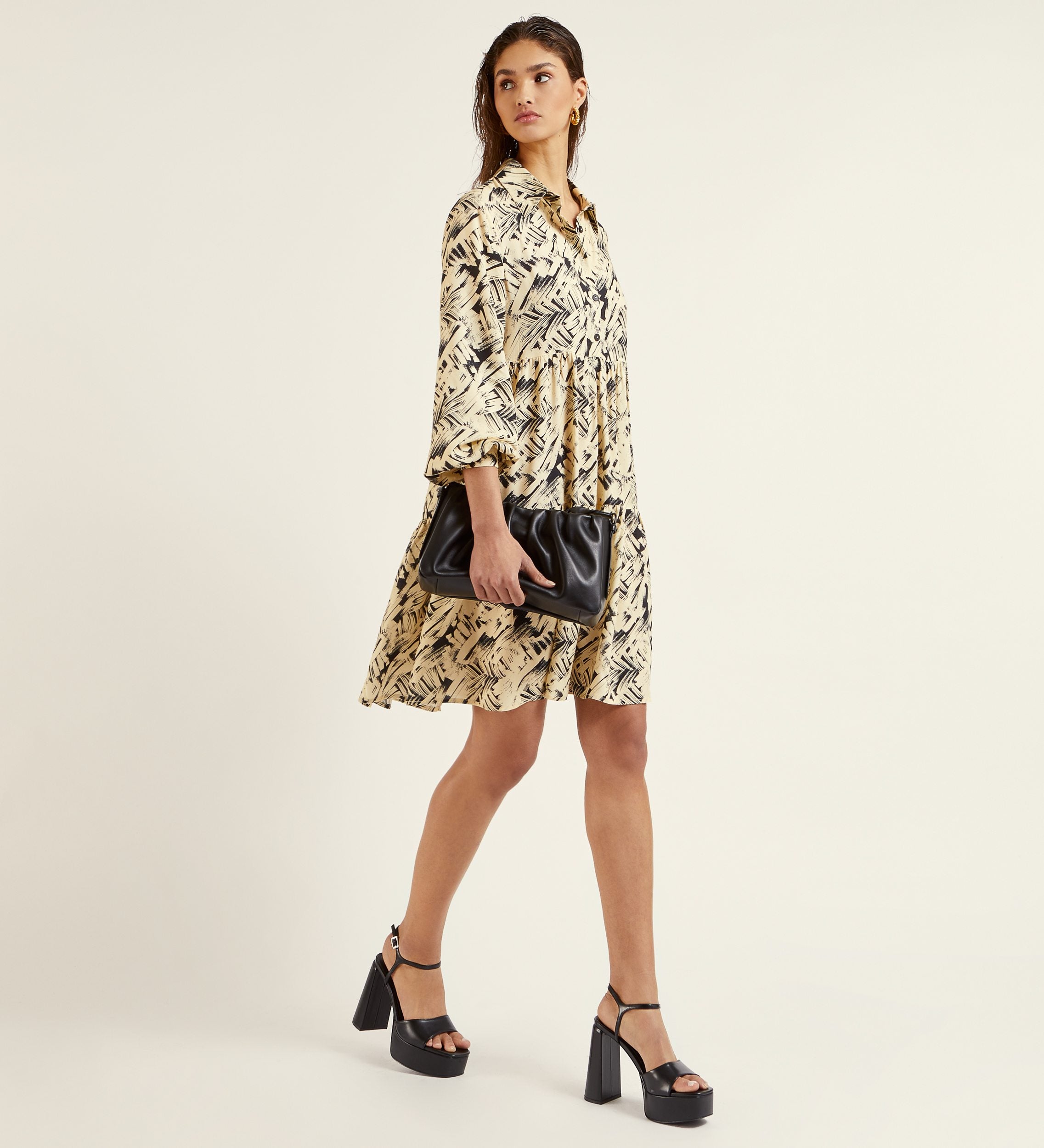 Vestido babydoll estampado