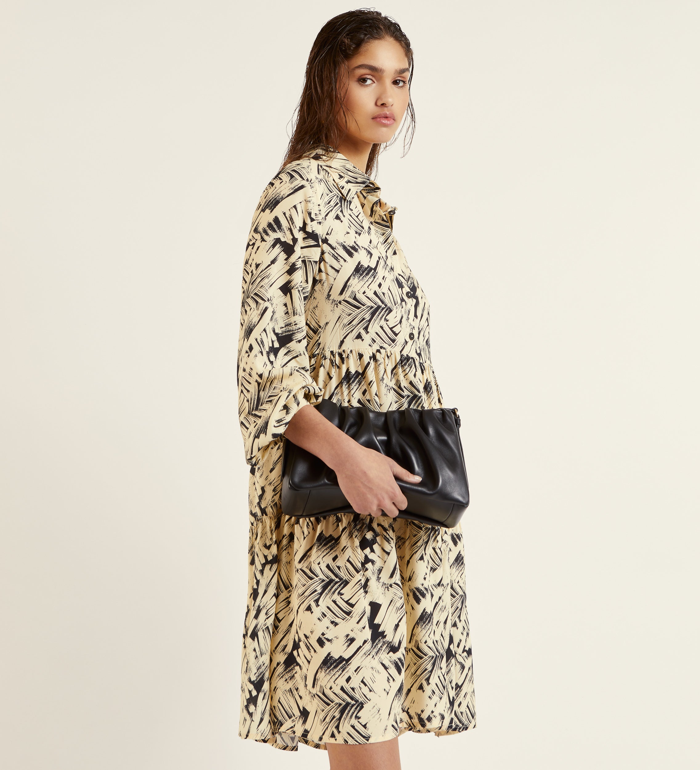 Vestido babydoll estampado