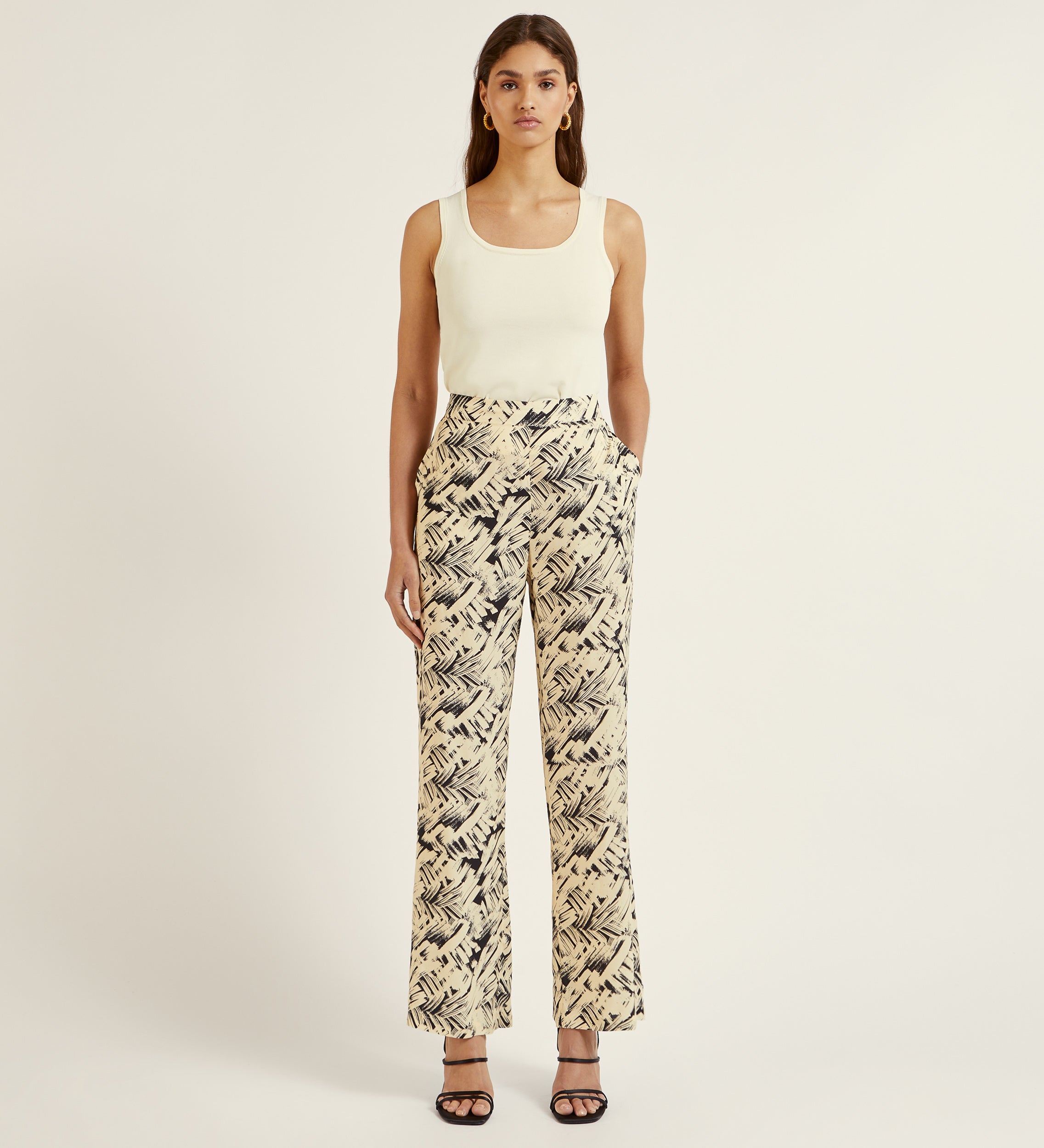 Pantalón crop estampado