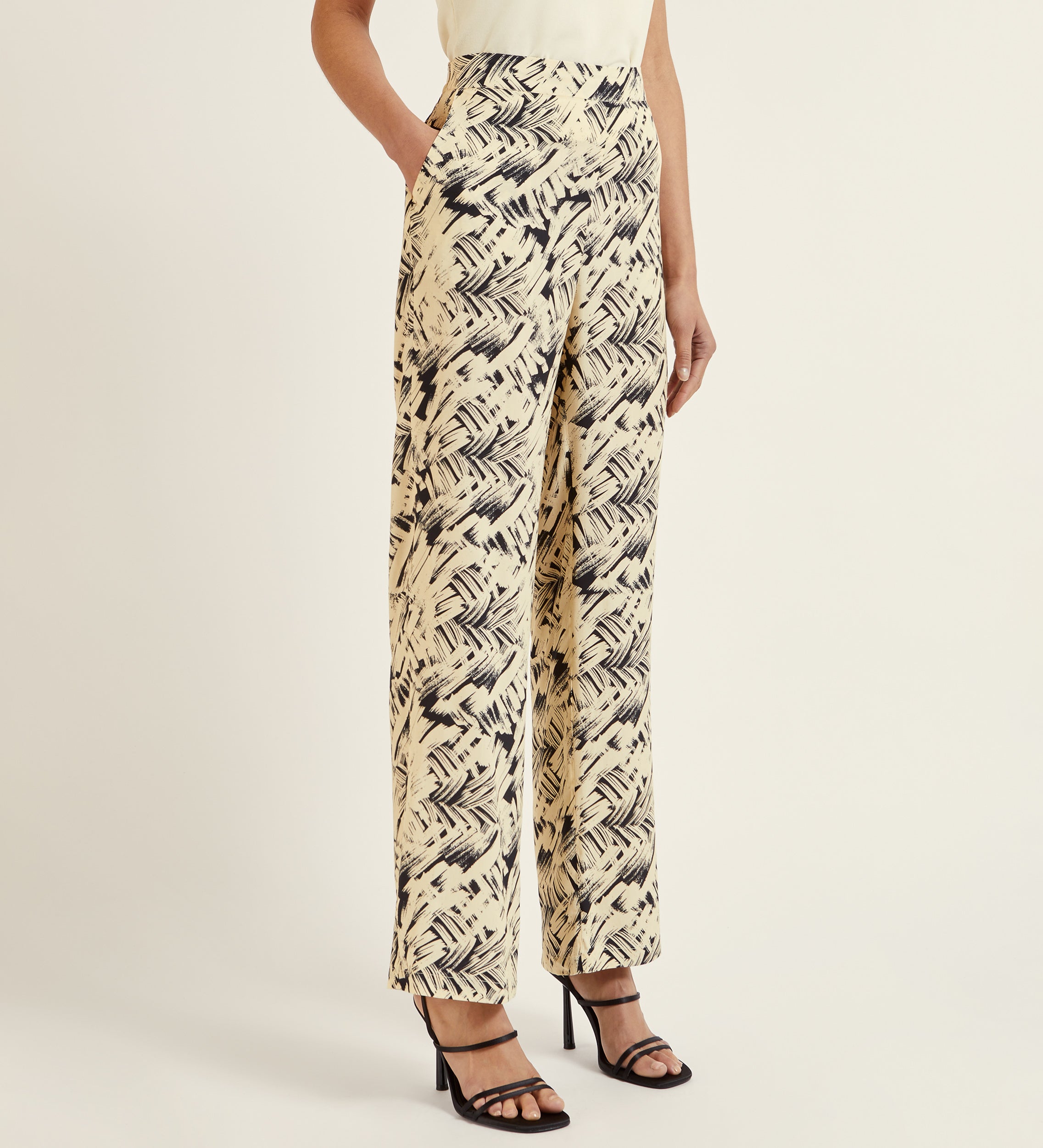 Pantalón crop estampado