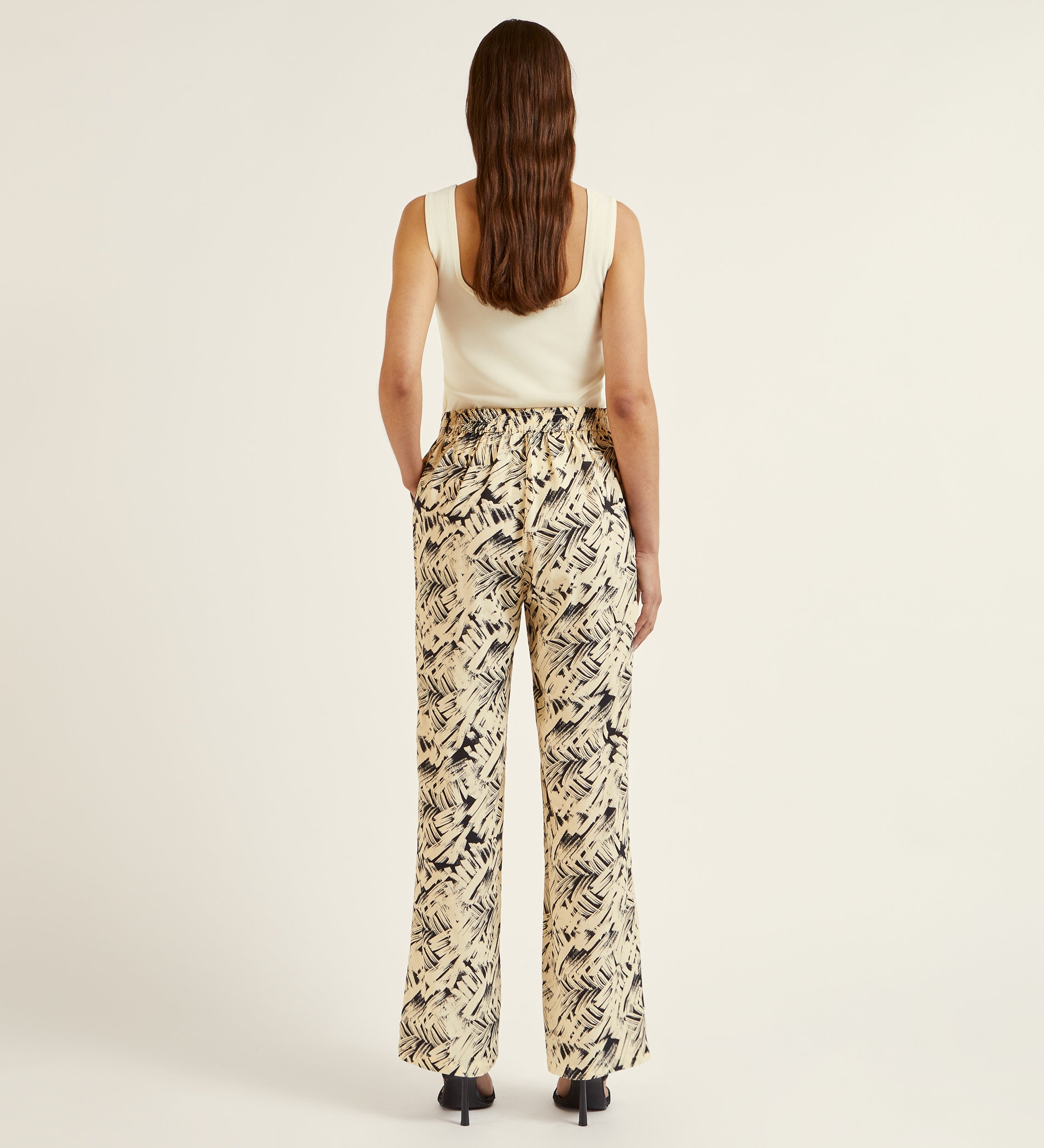 Pantalón crop estampado