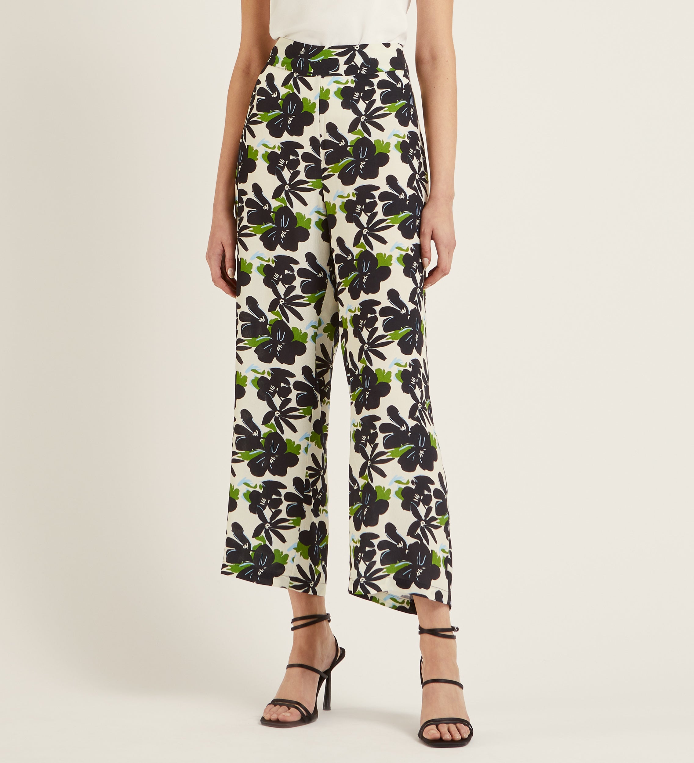 Pantalon crop estampado