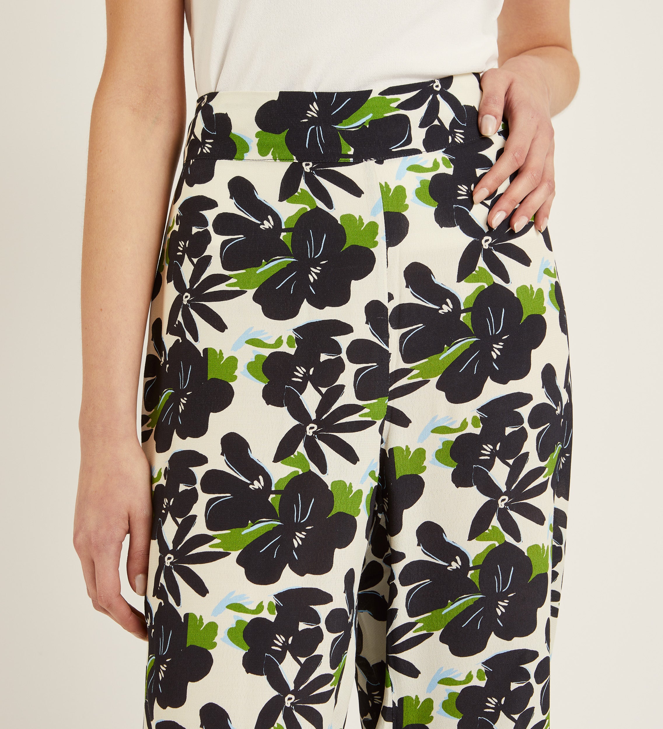 Pantalon crop estampado