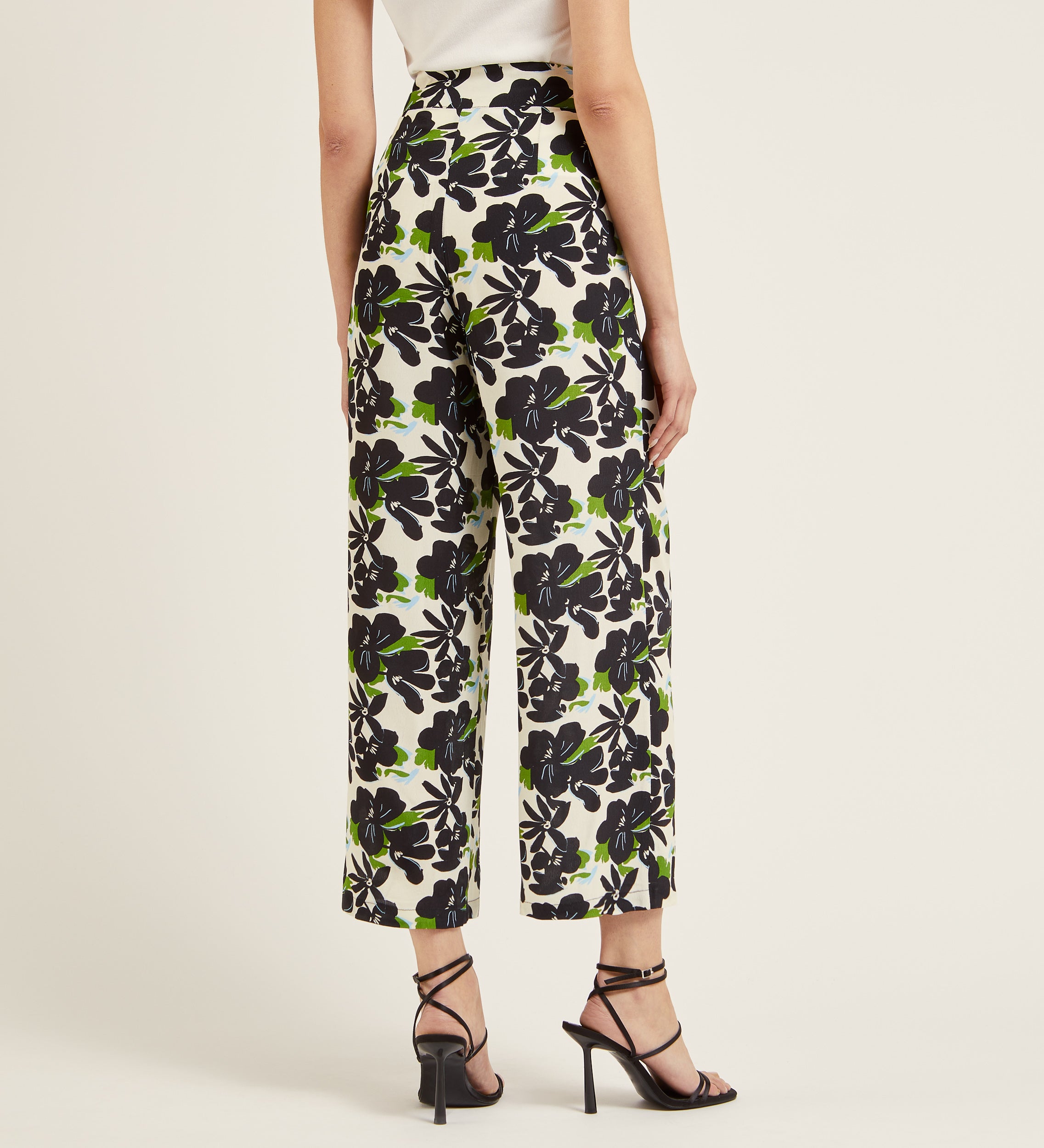 Pantalon crop estampado