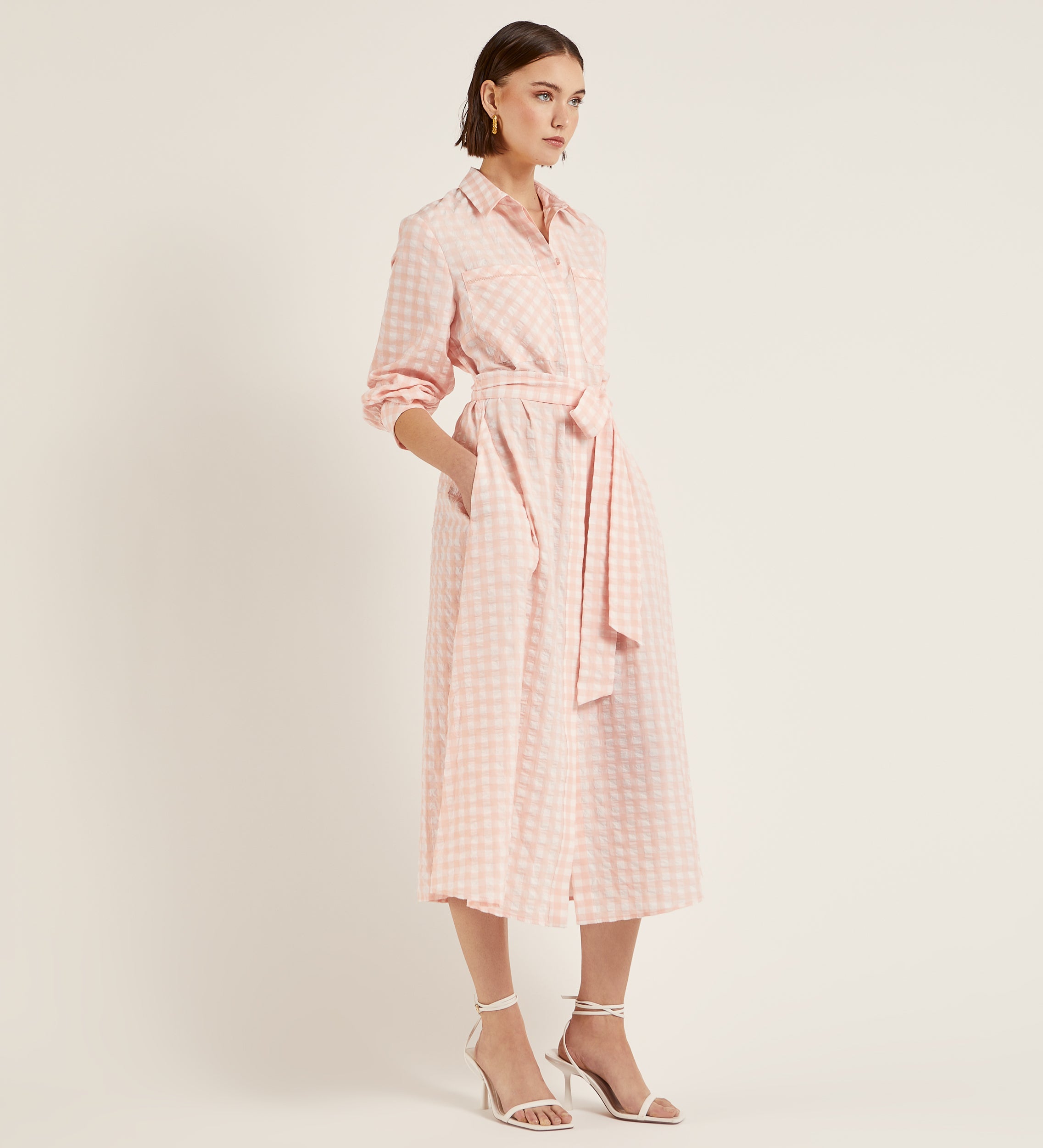 Vestido camisero vichy