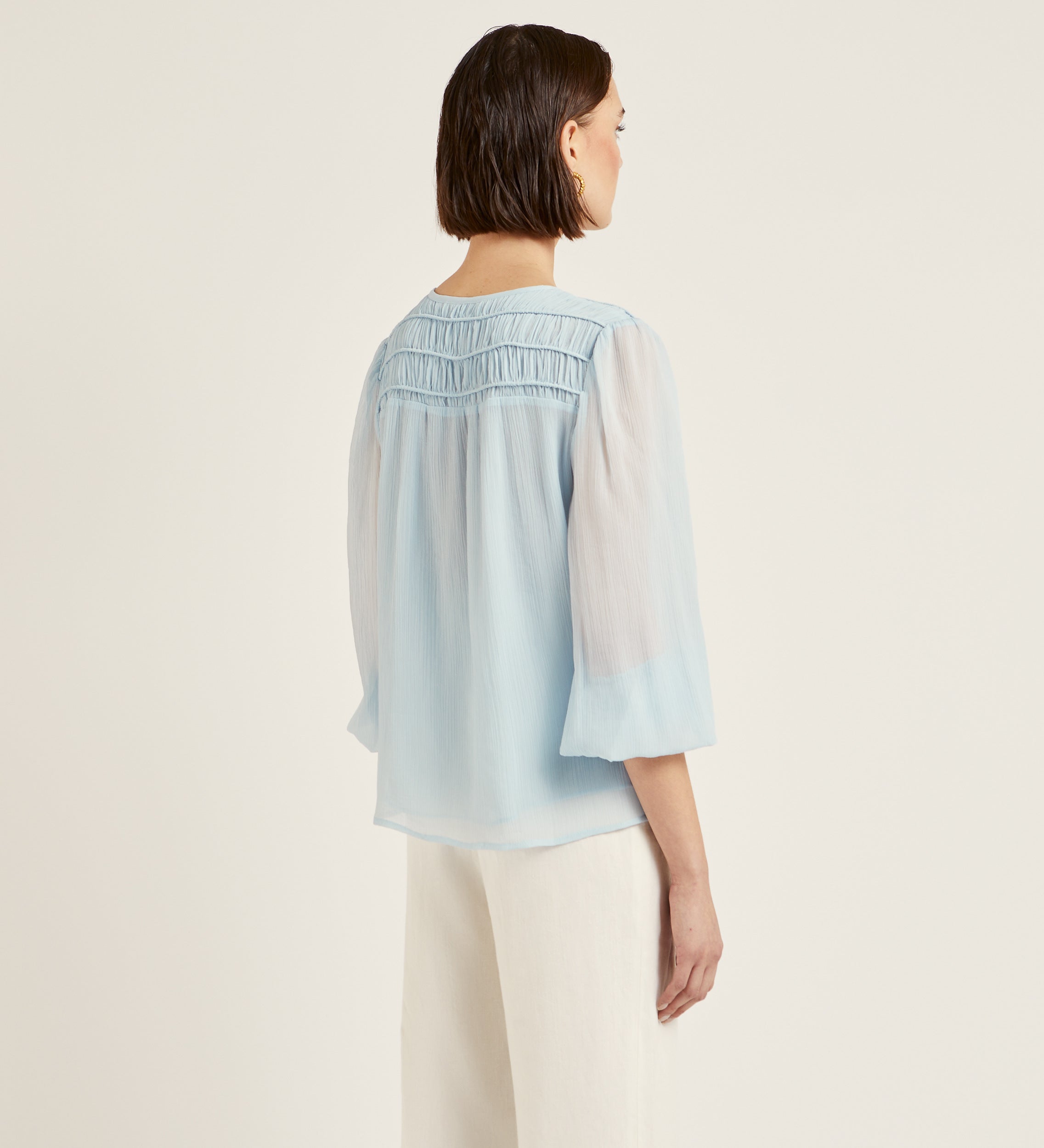 Blusa tejido efecto arrugado