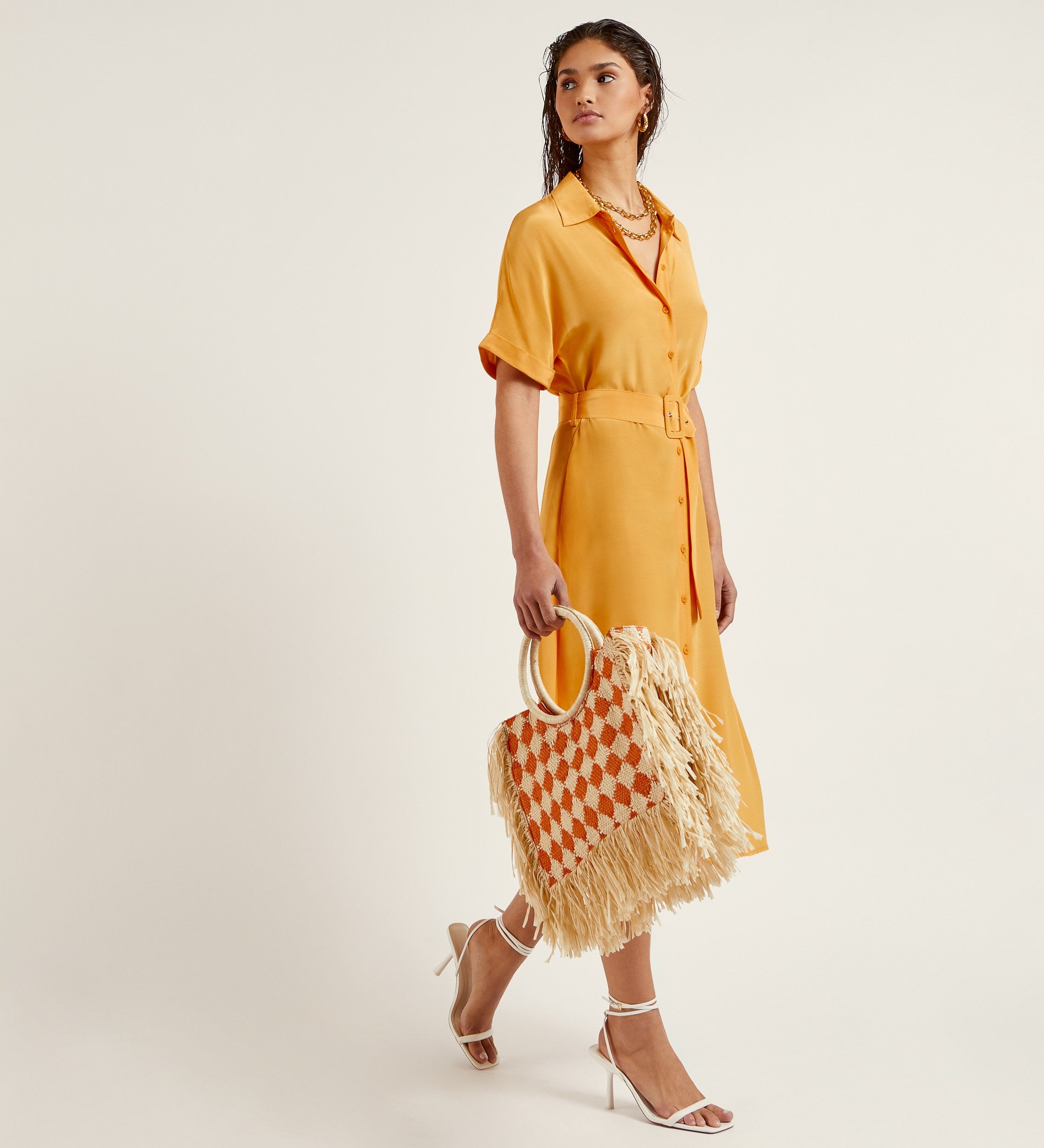 Vestido camisero fluido