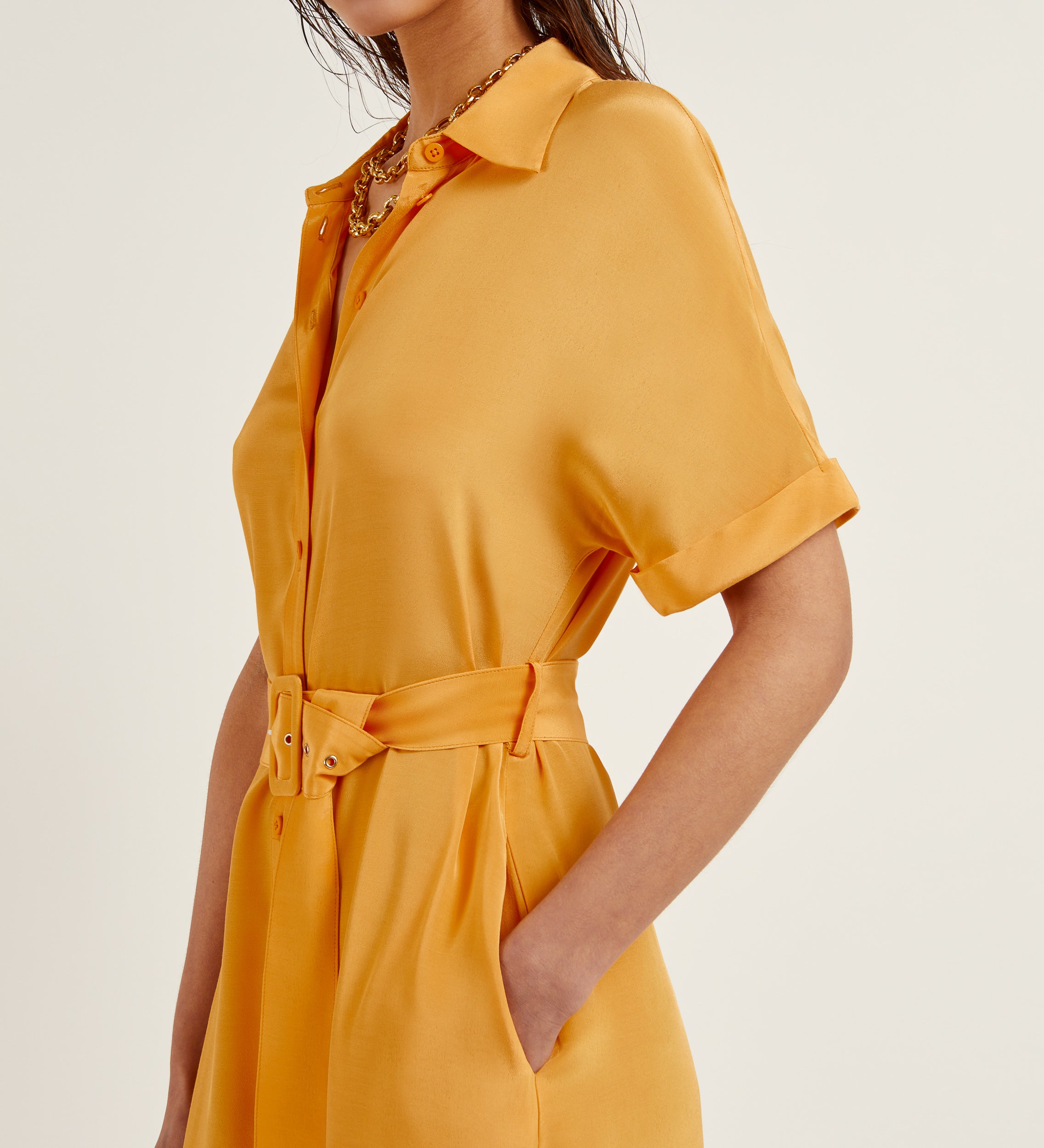 Vestido camisero fluido