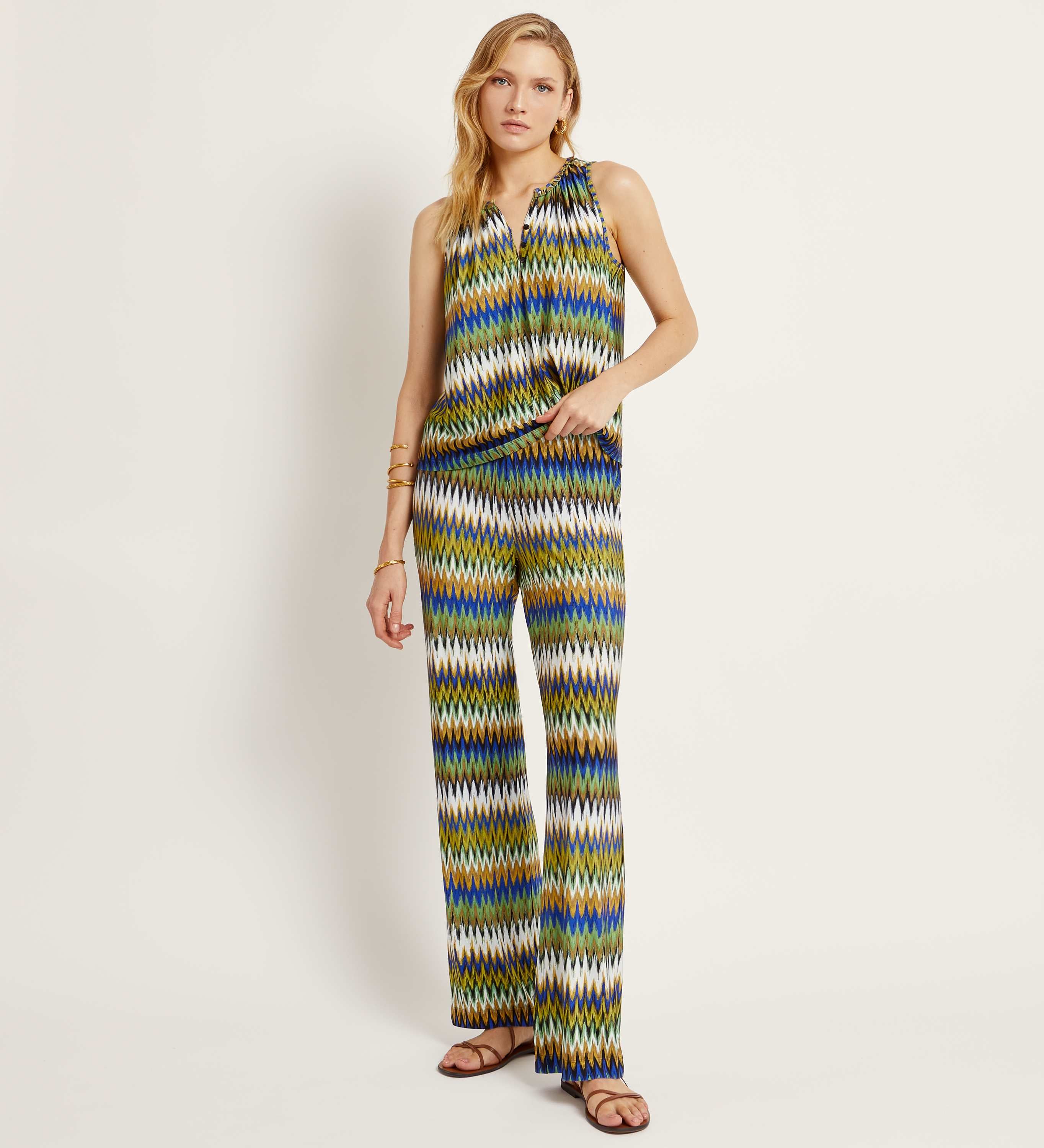 Pantalón elástico estampado