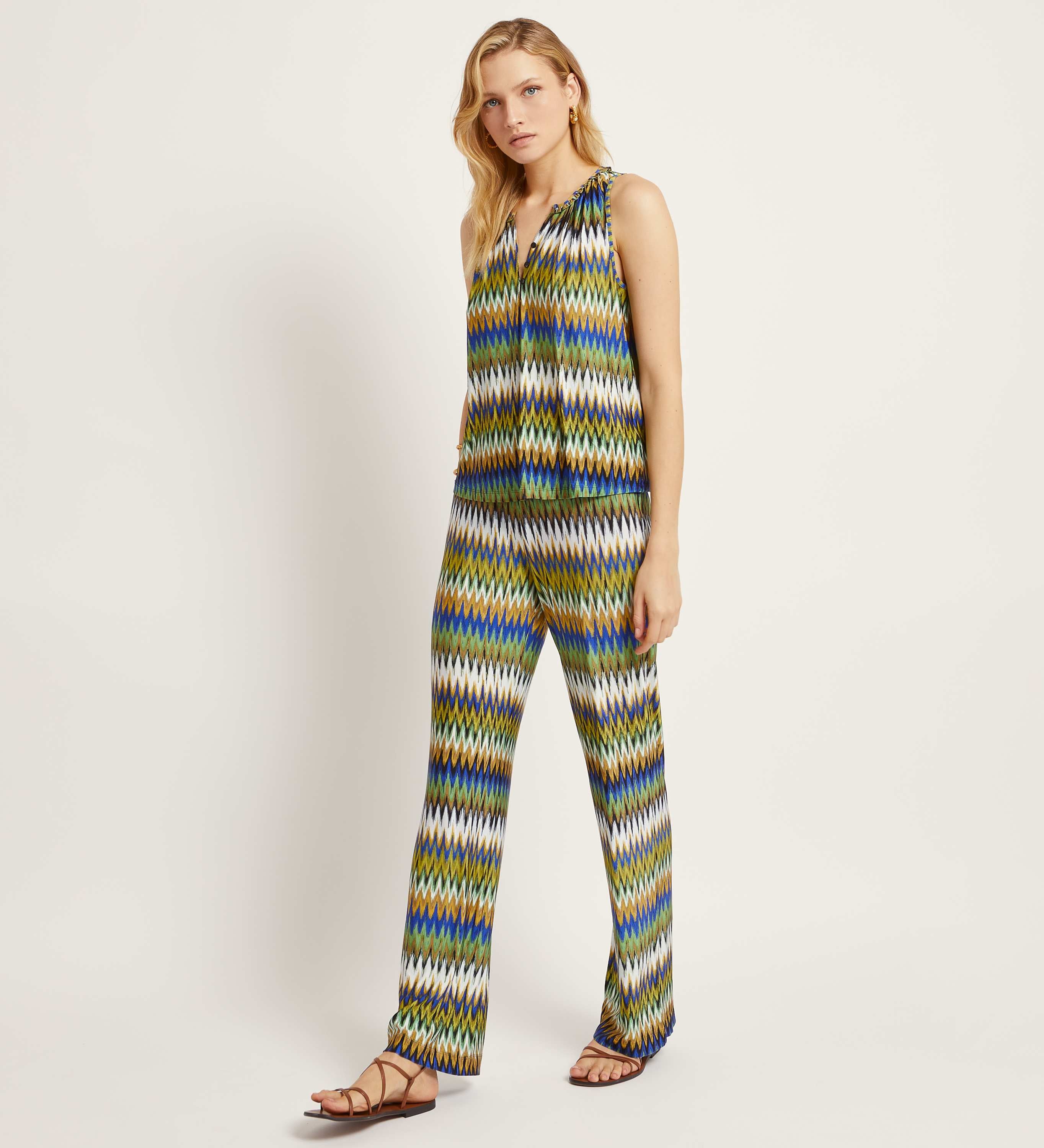 Pantalón elástico estampado