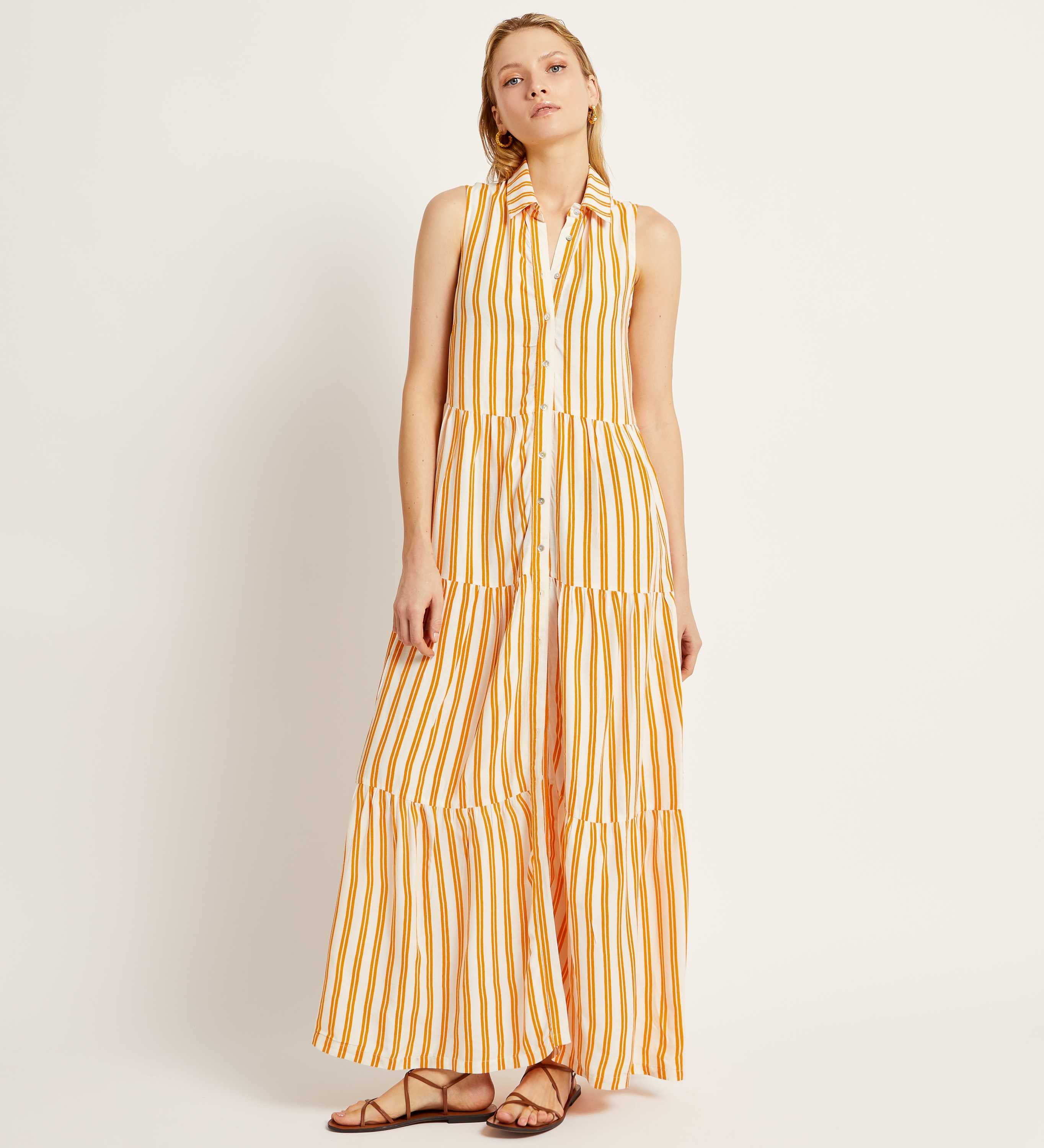 Vestido camisero largo