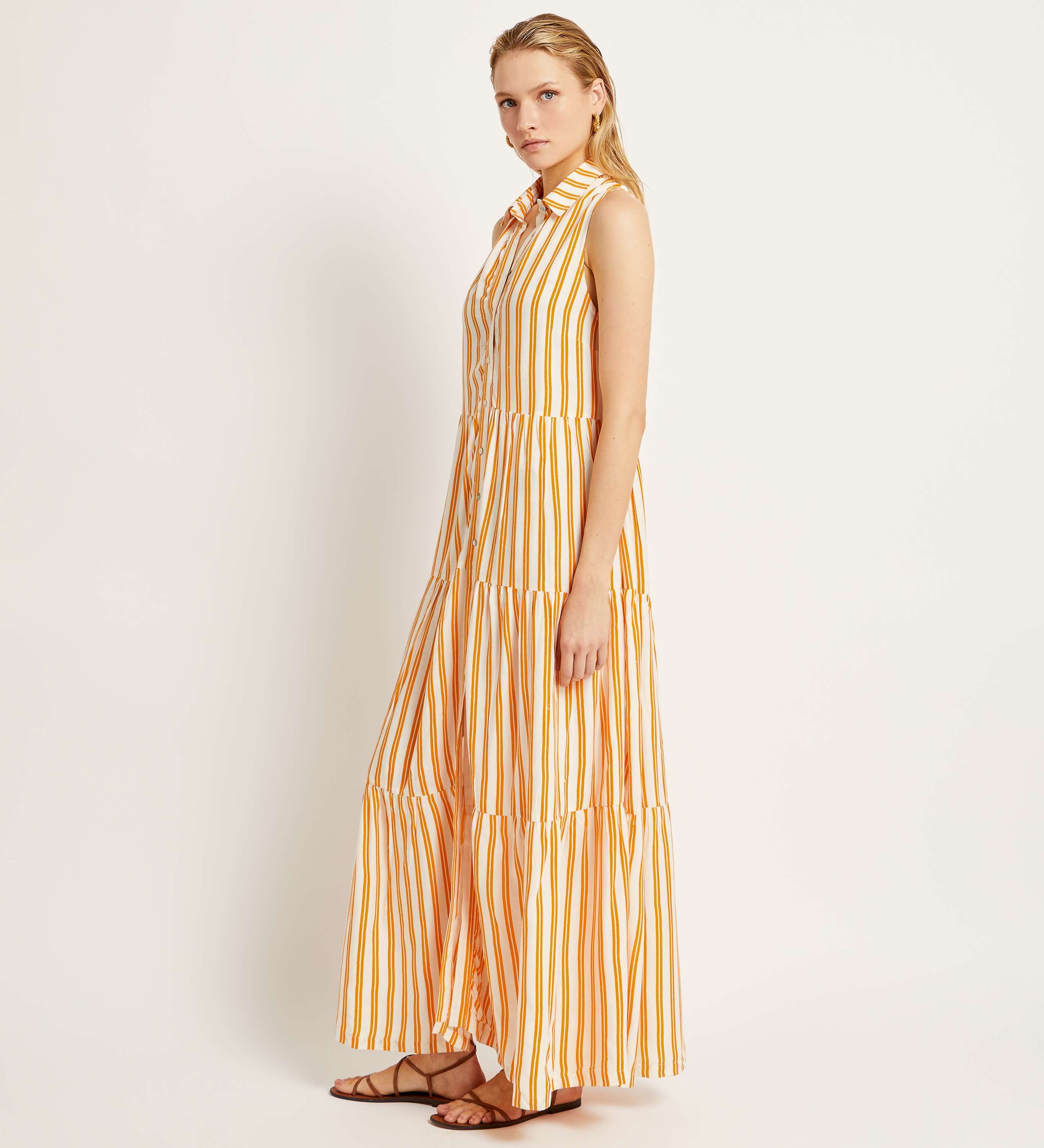 Vestido camisero largo