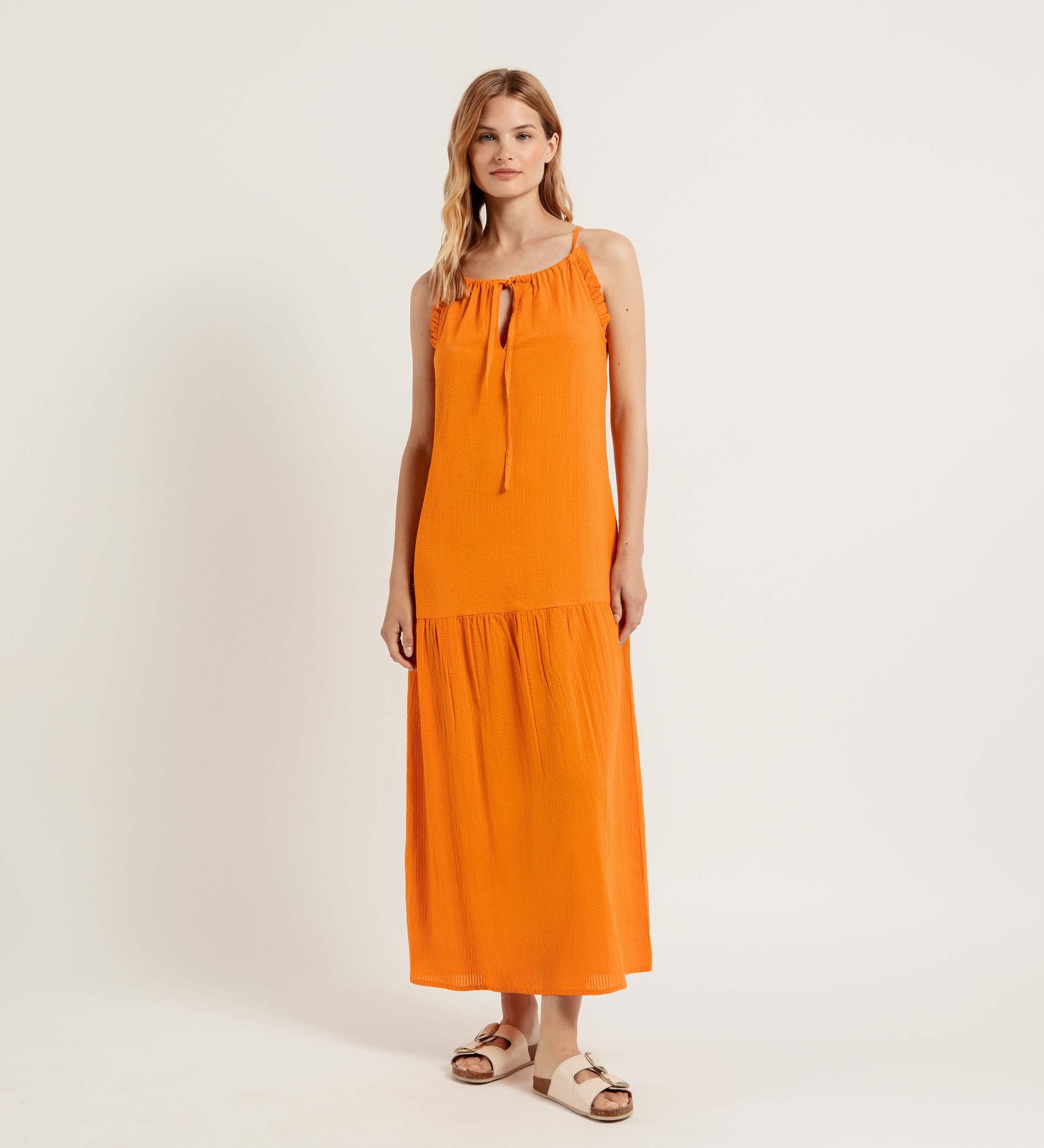 Vestido halter textura