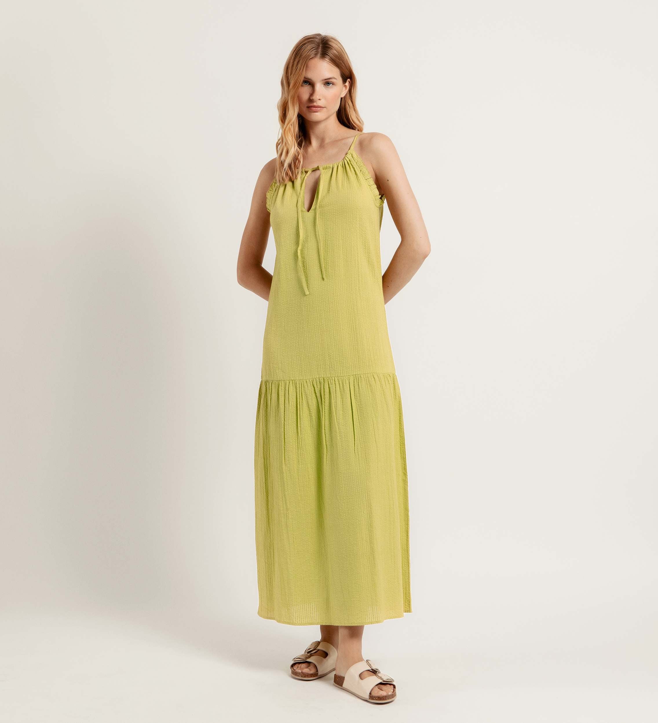 Vestido halter textura