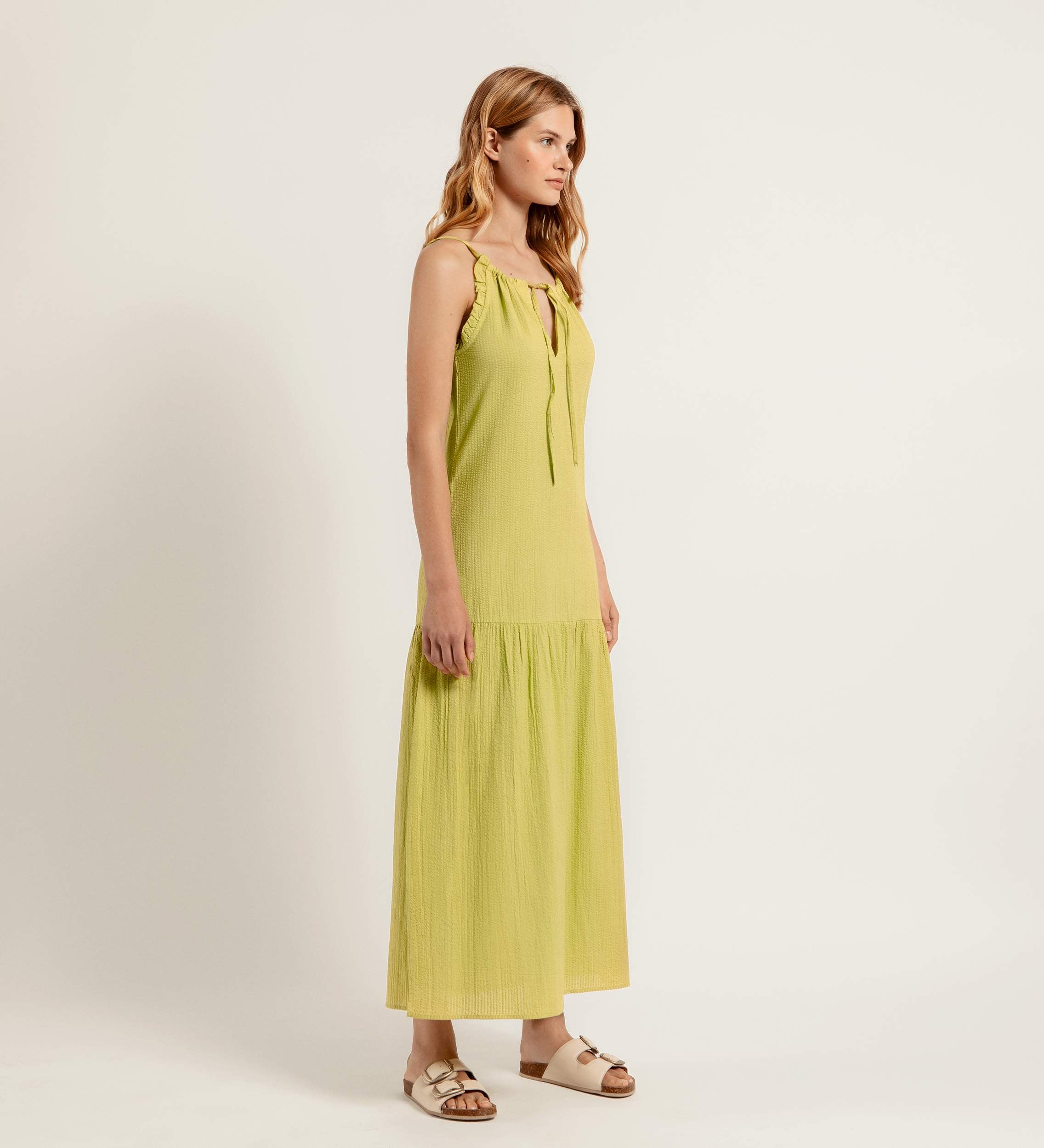 Vestido halter textura
