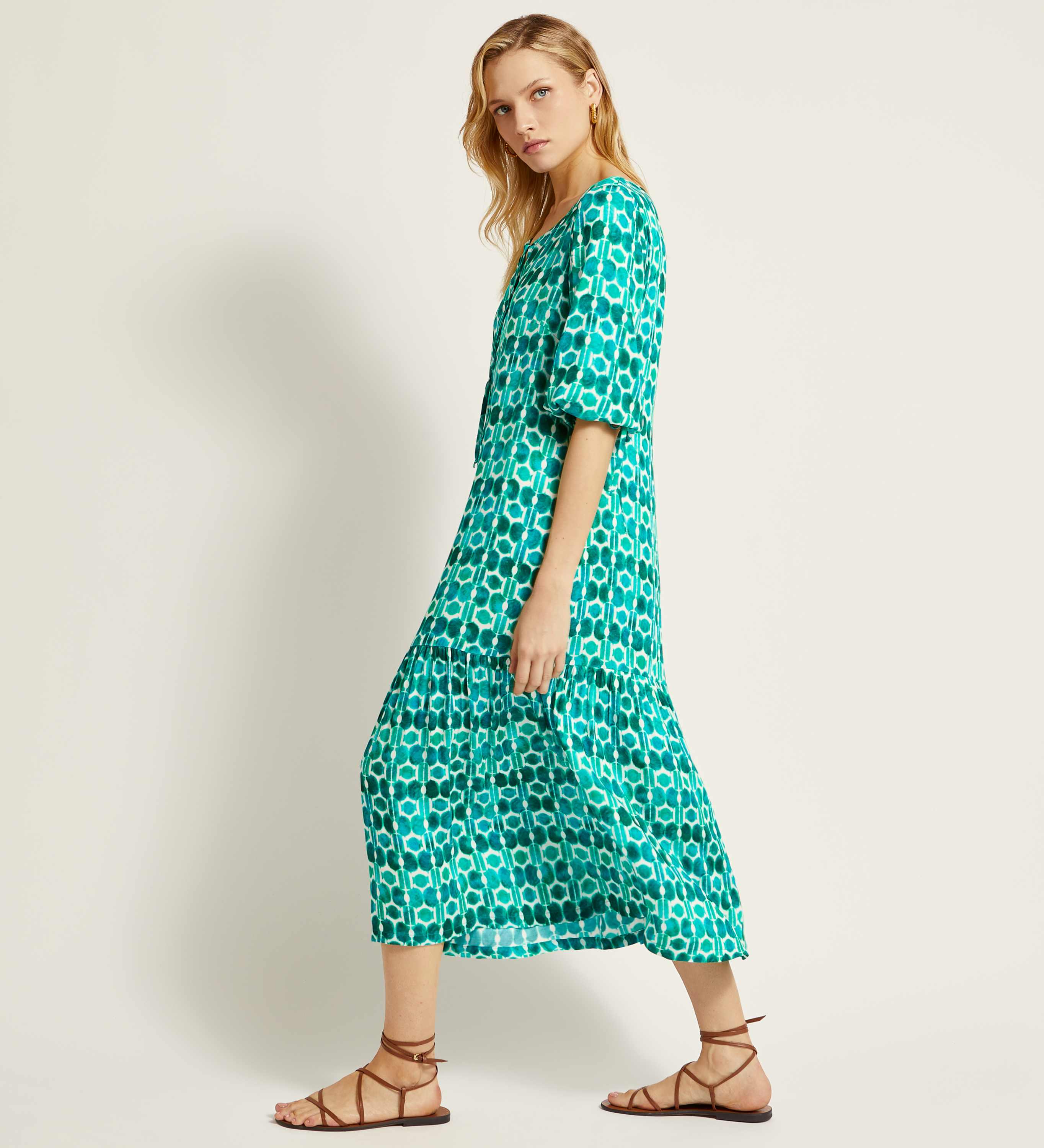 Vestido midi estampado