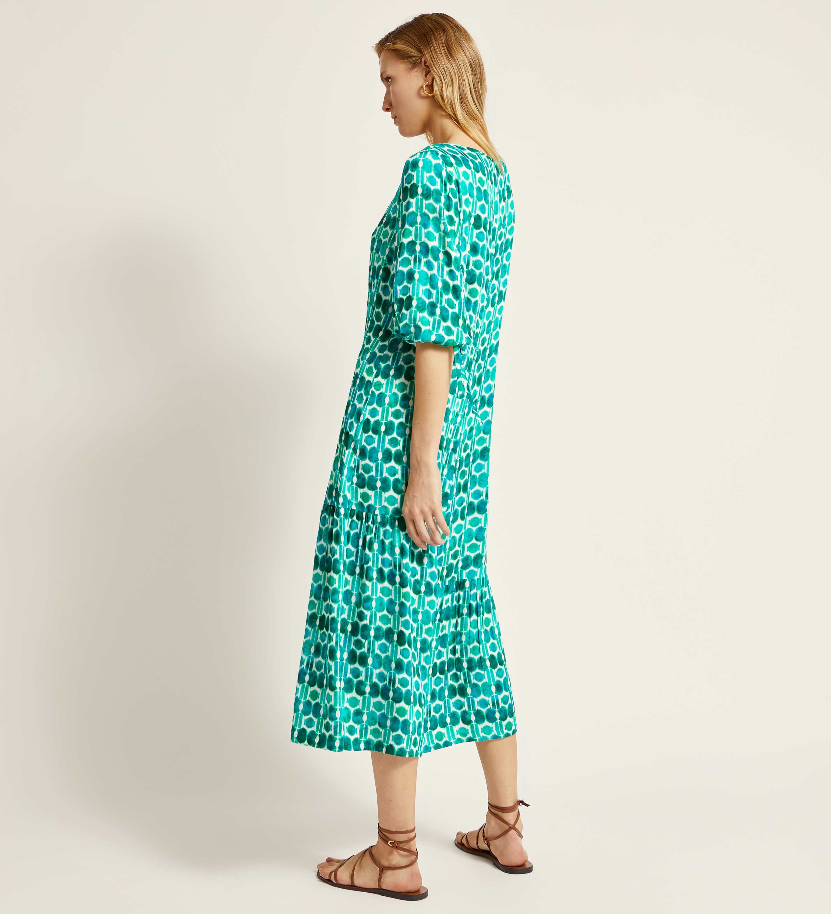 Vestido midi estampado