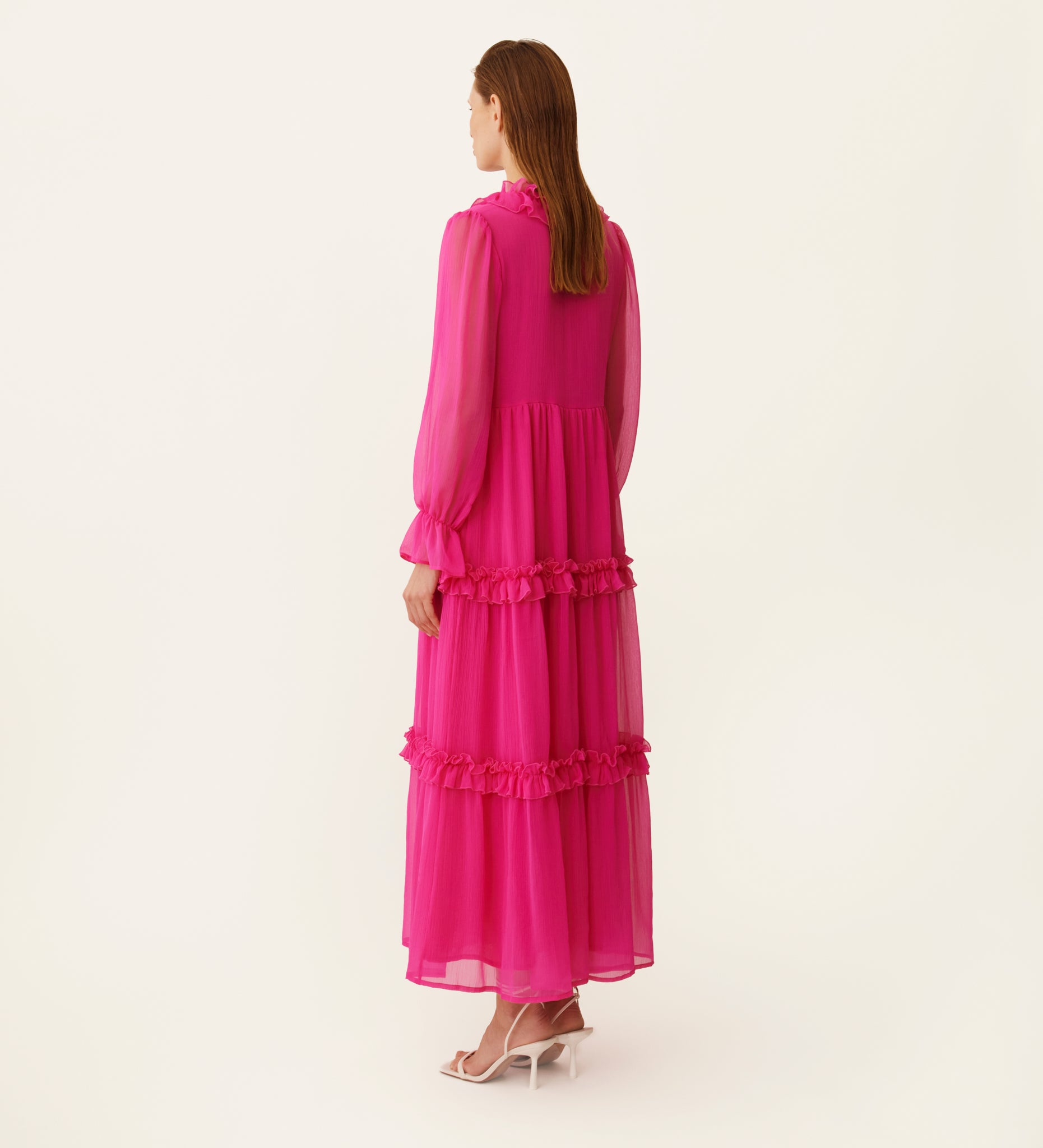 Long flowing chiffon dress