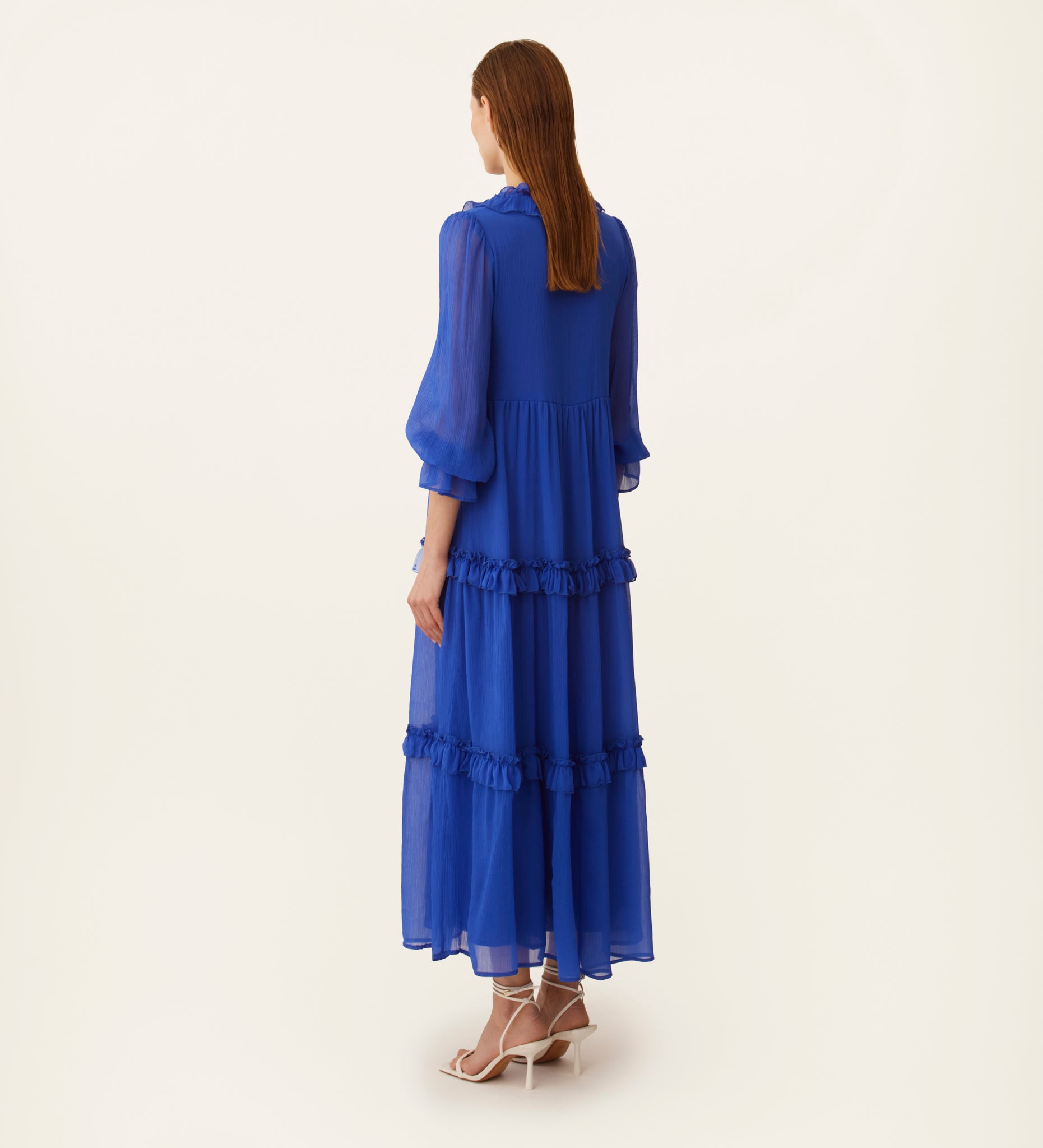 Long flowing chiffon dress