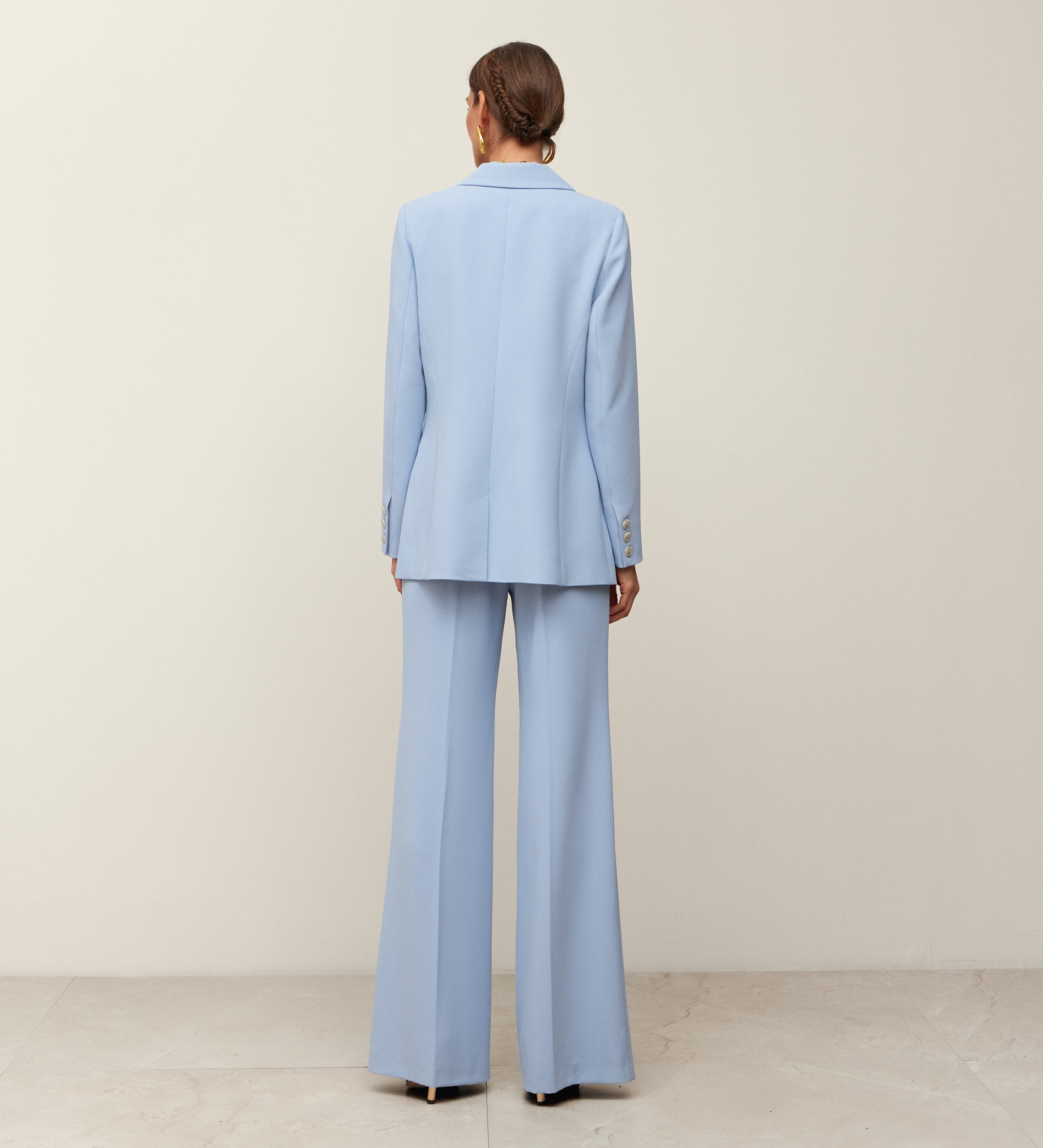 Americana entallada crepe