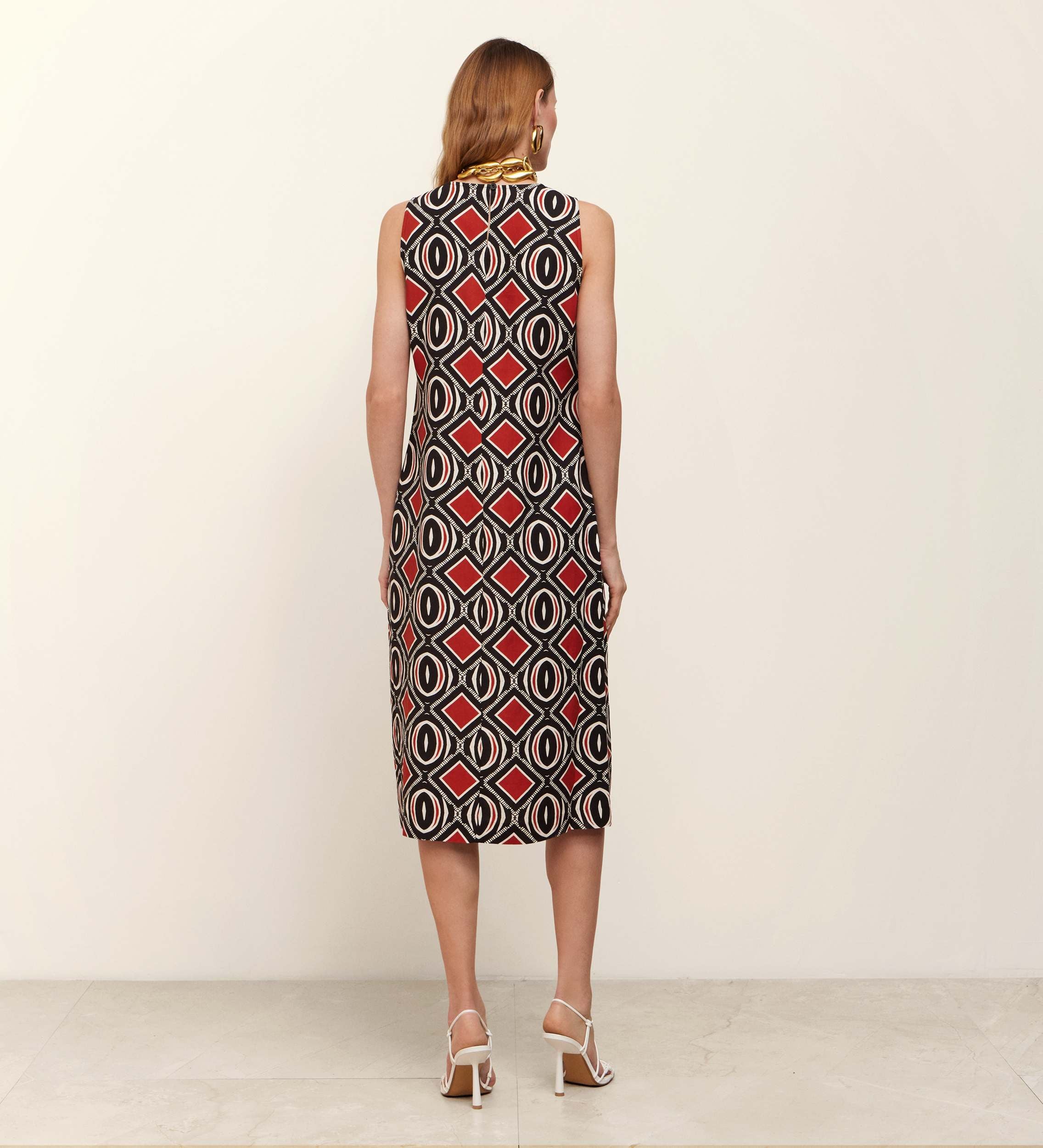 Vestido midi estampado