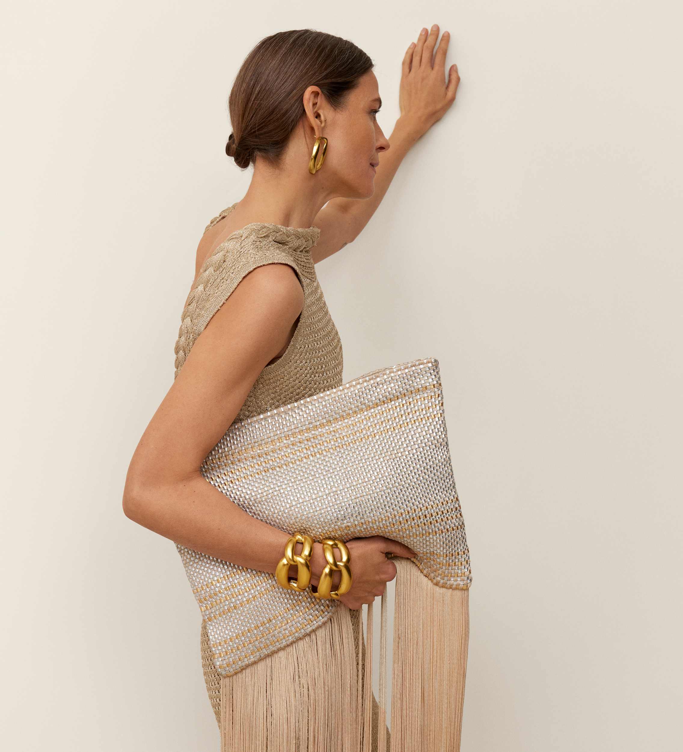 Bolso piel metalizada