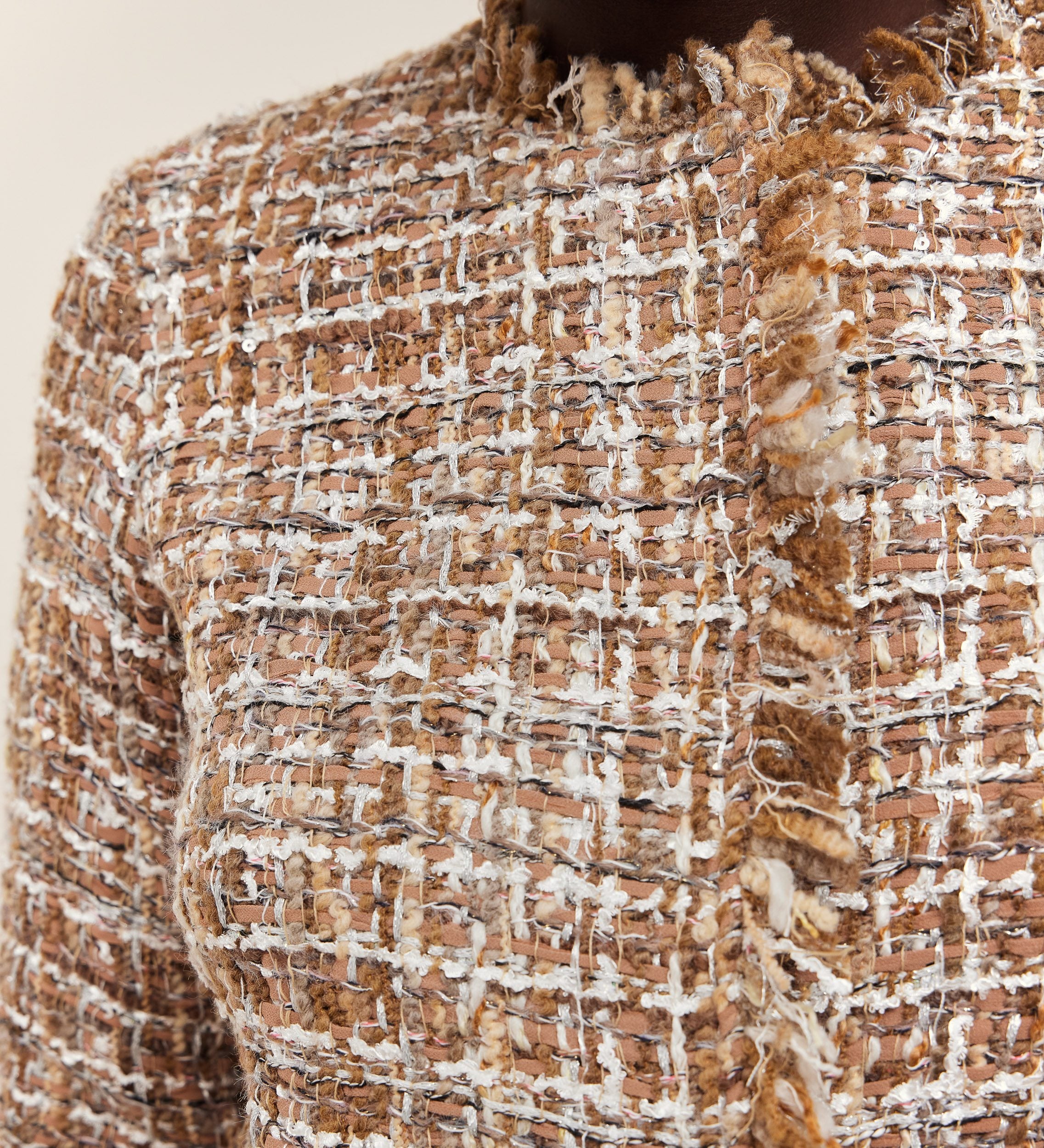 Fringed tweed jacket