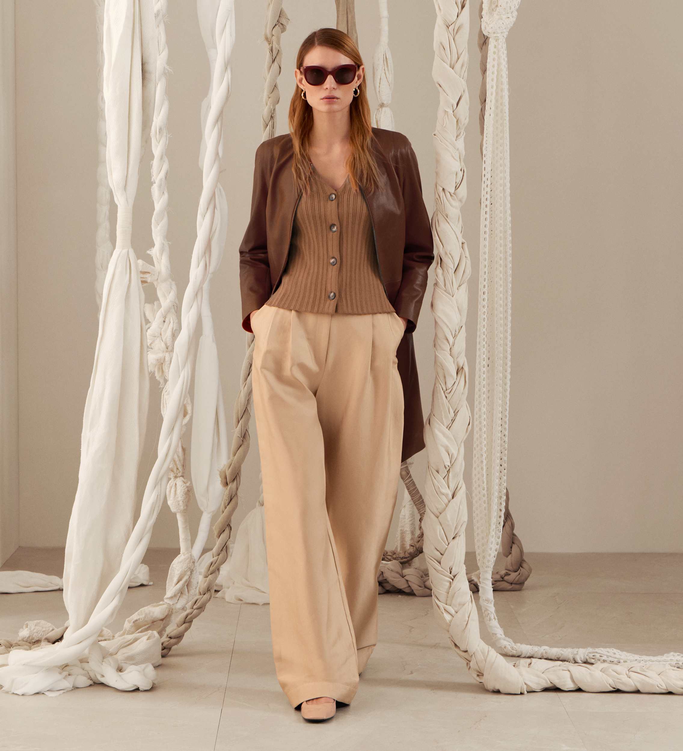 Long nappa jacket