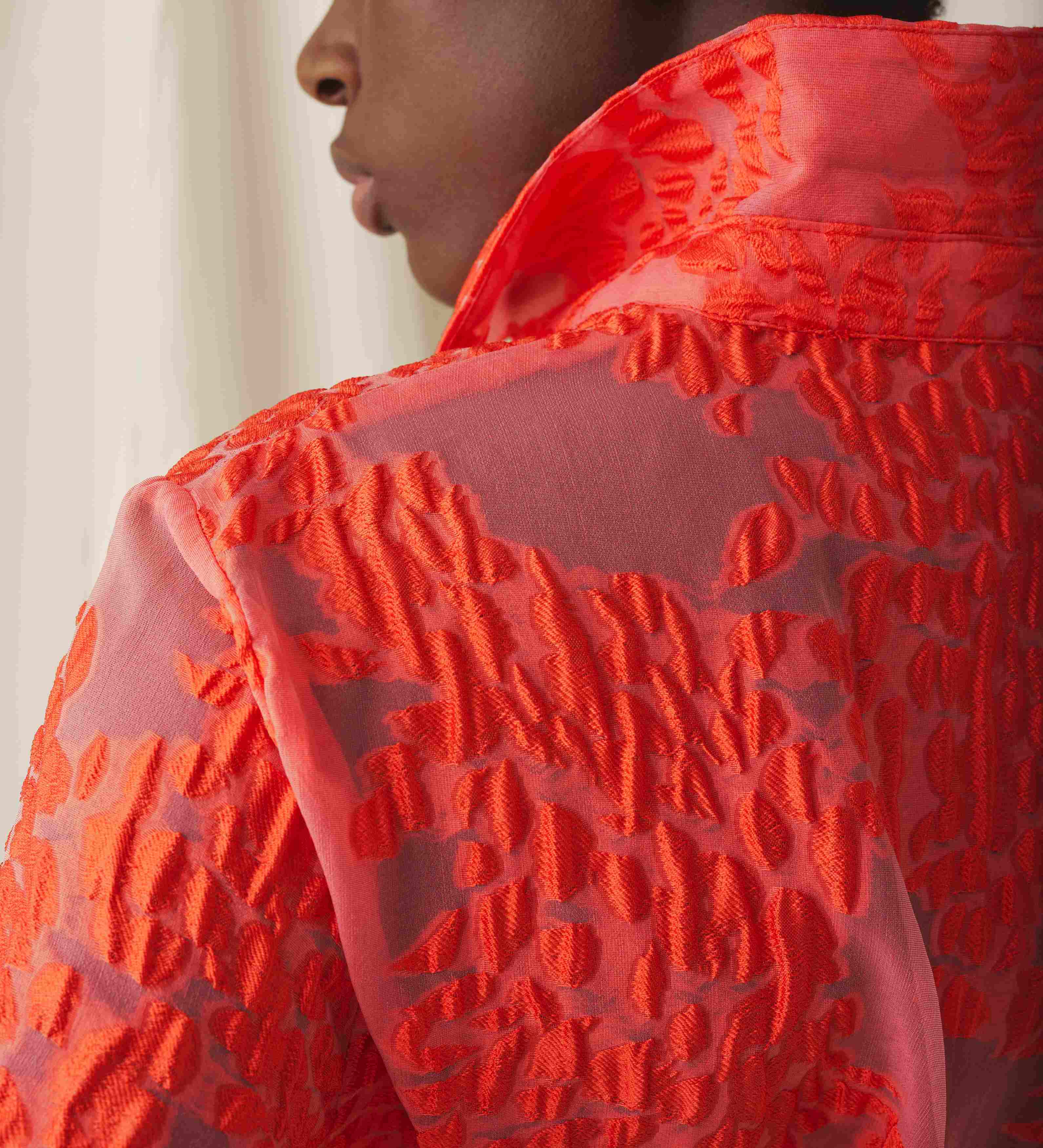 Jacquard shirt dress