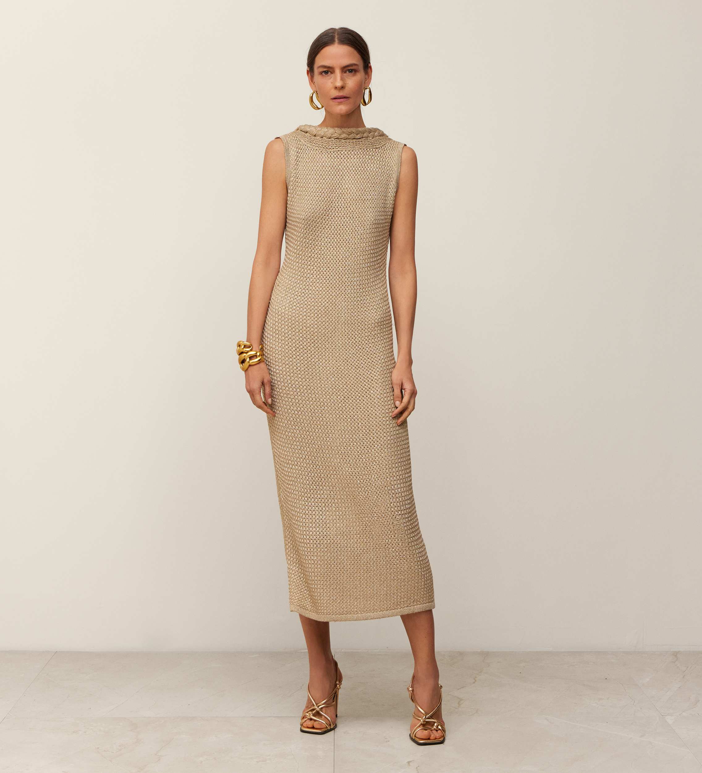 Robe longue en maille