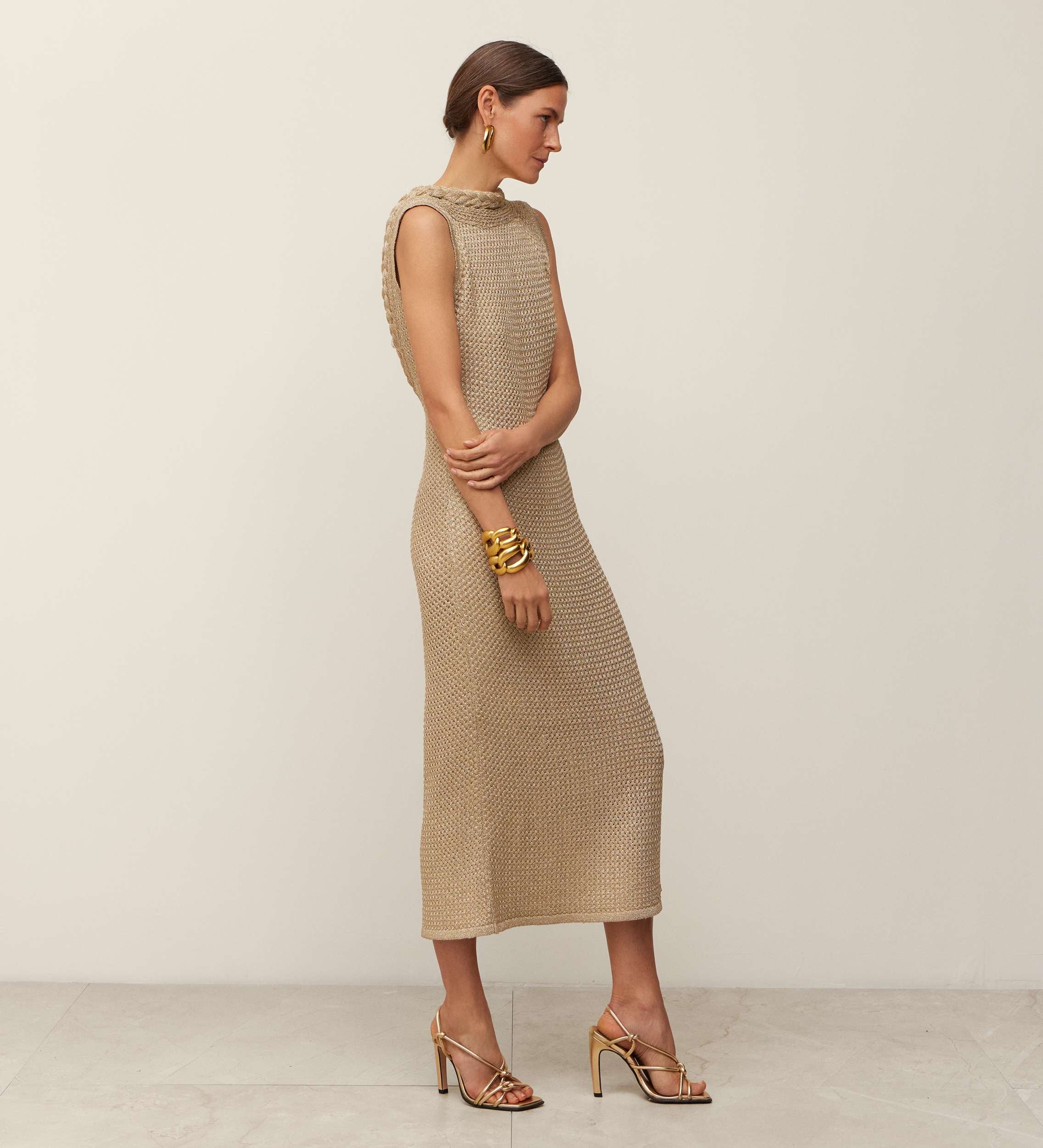 Robe longue en maille