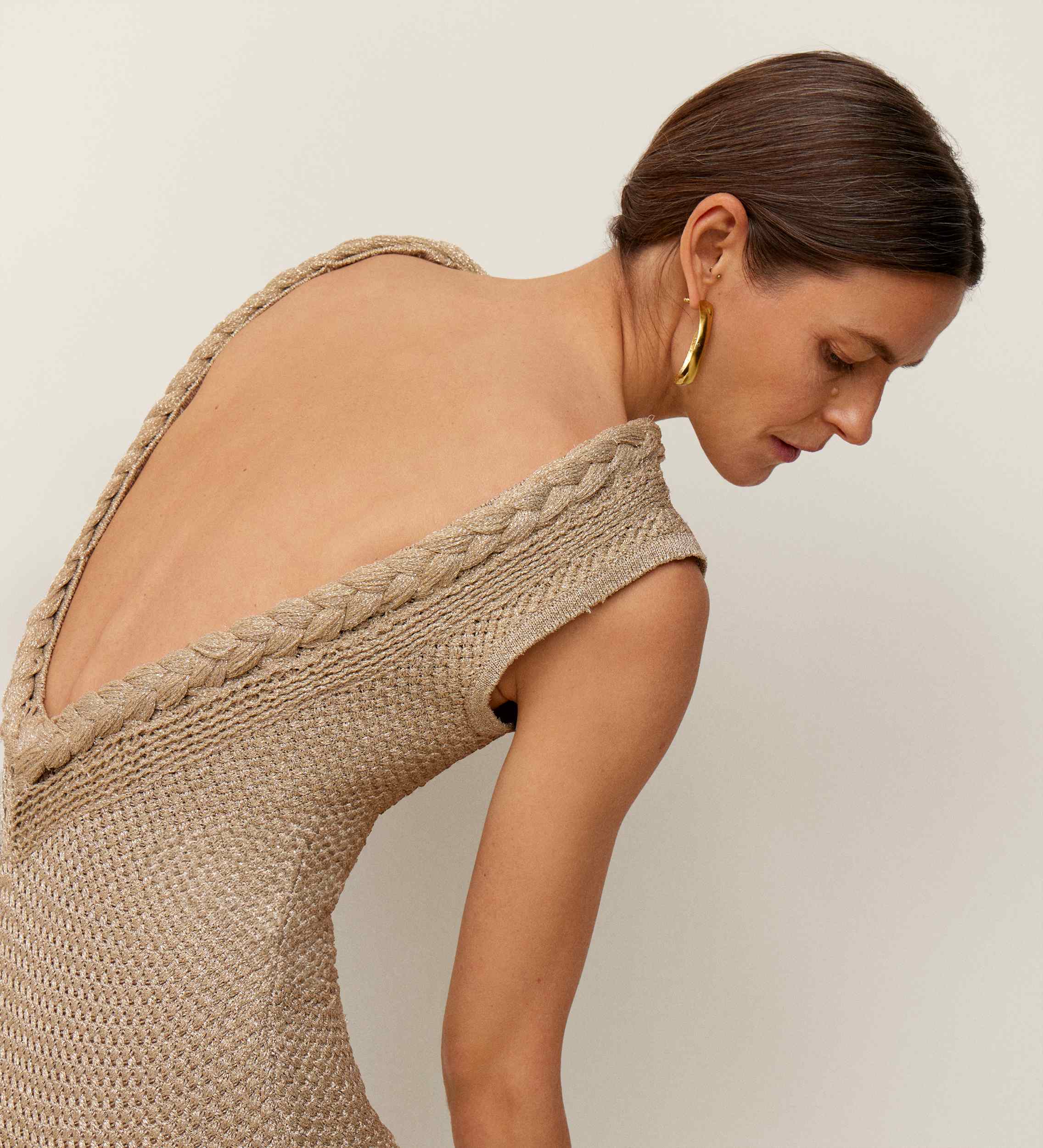 Robe longue en maille