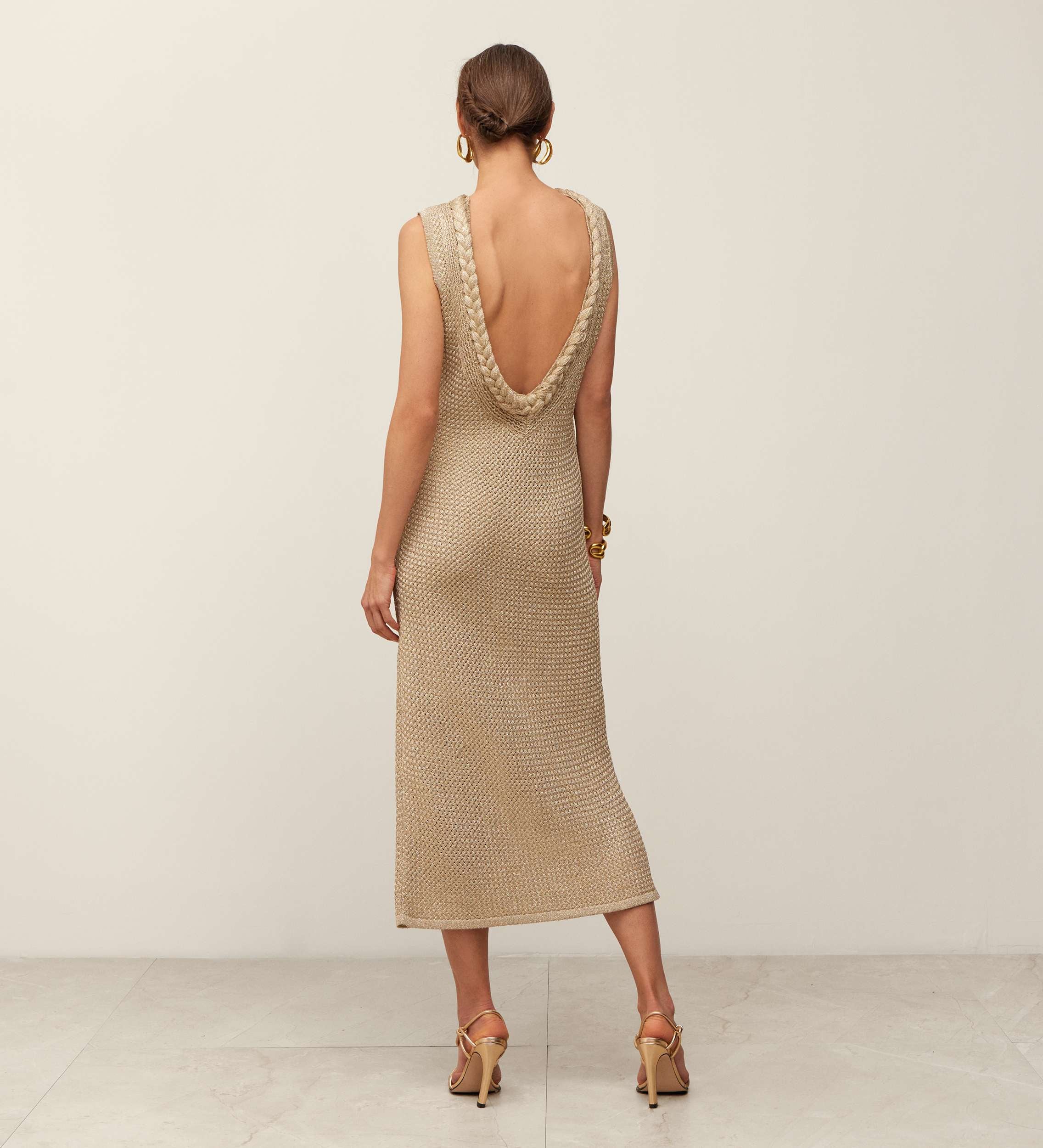 Robe longue en maille
