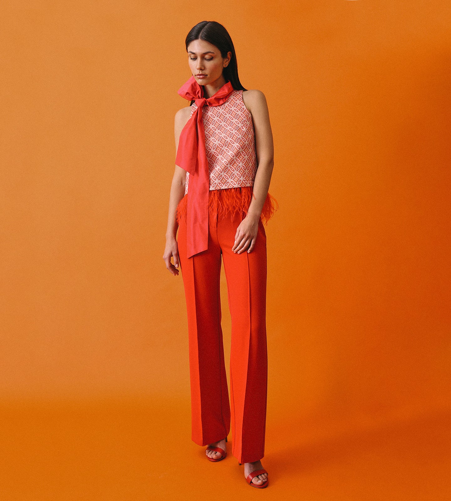 haut avec des plumes