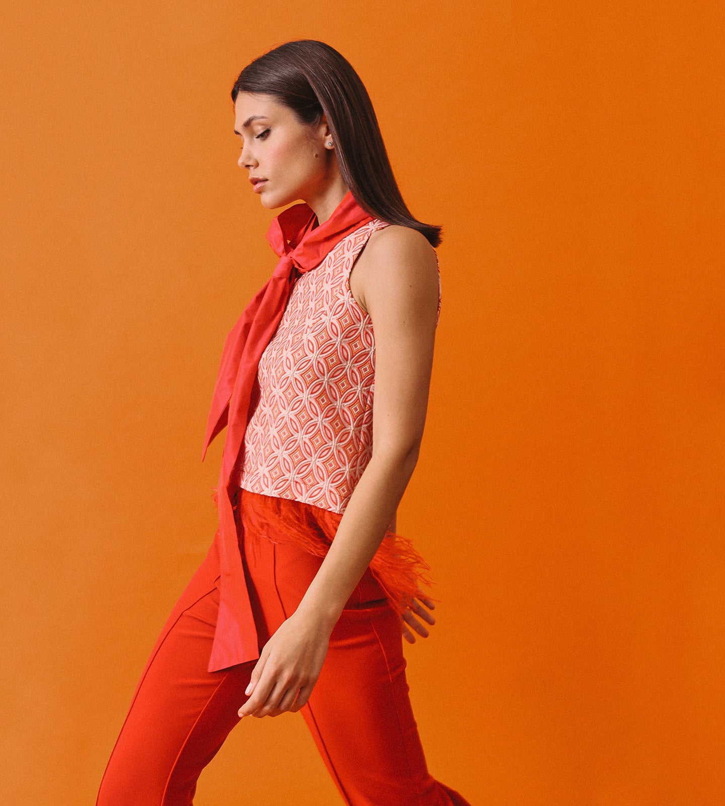 haut avec des plumes