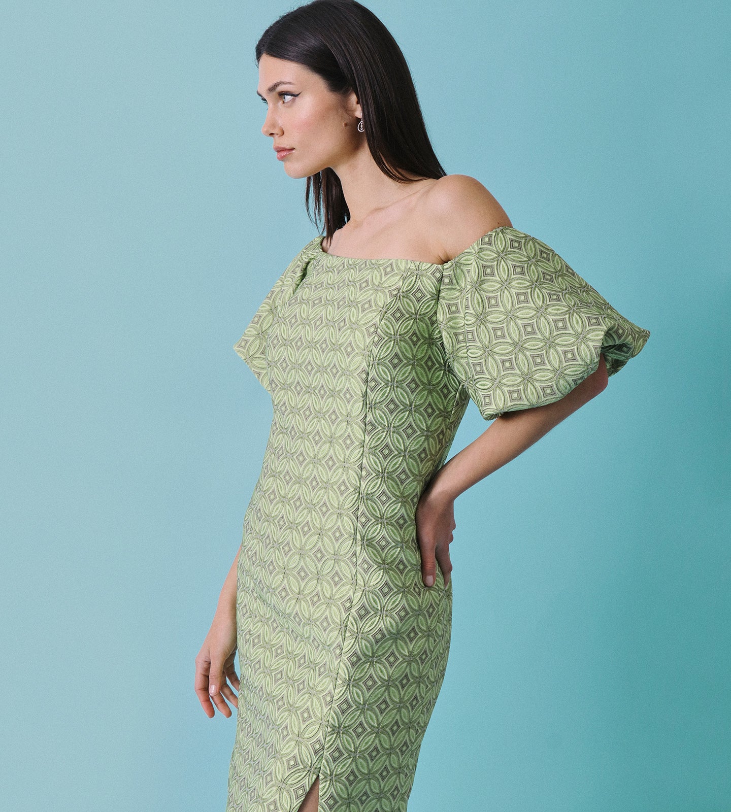 Vestido tubo Jacquard