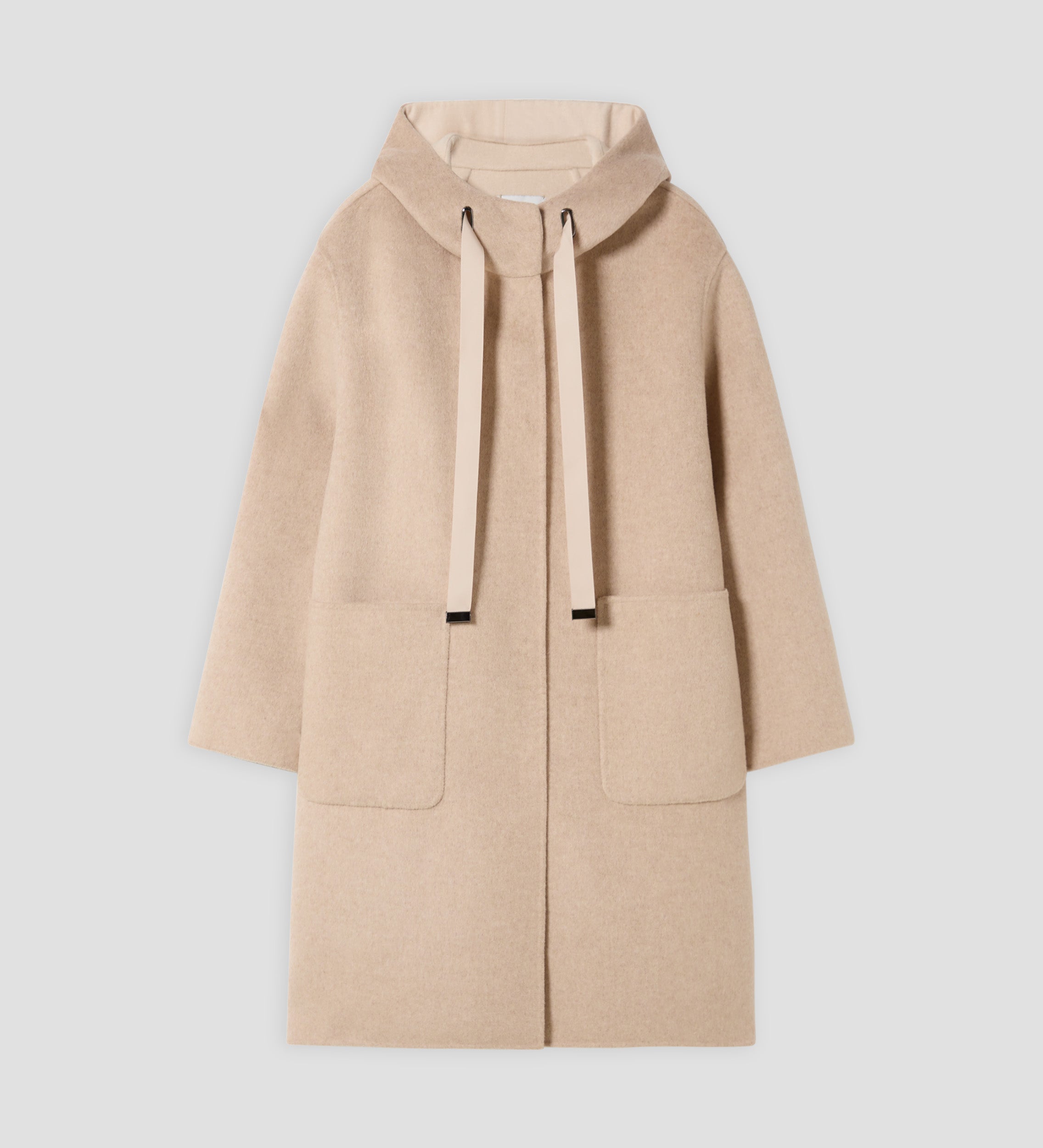 Hooded wool coat