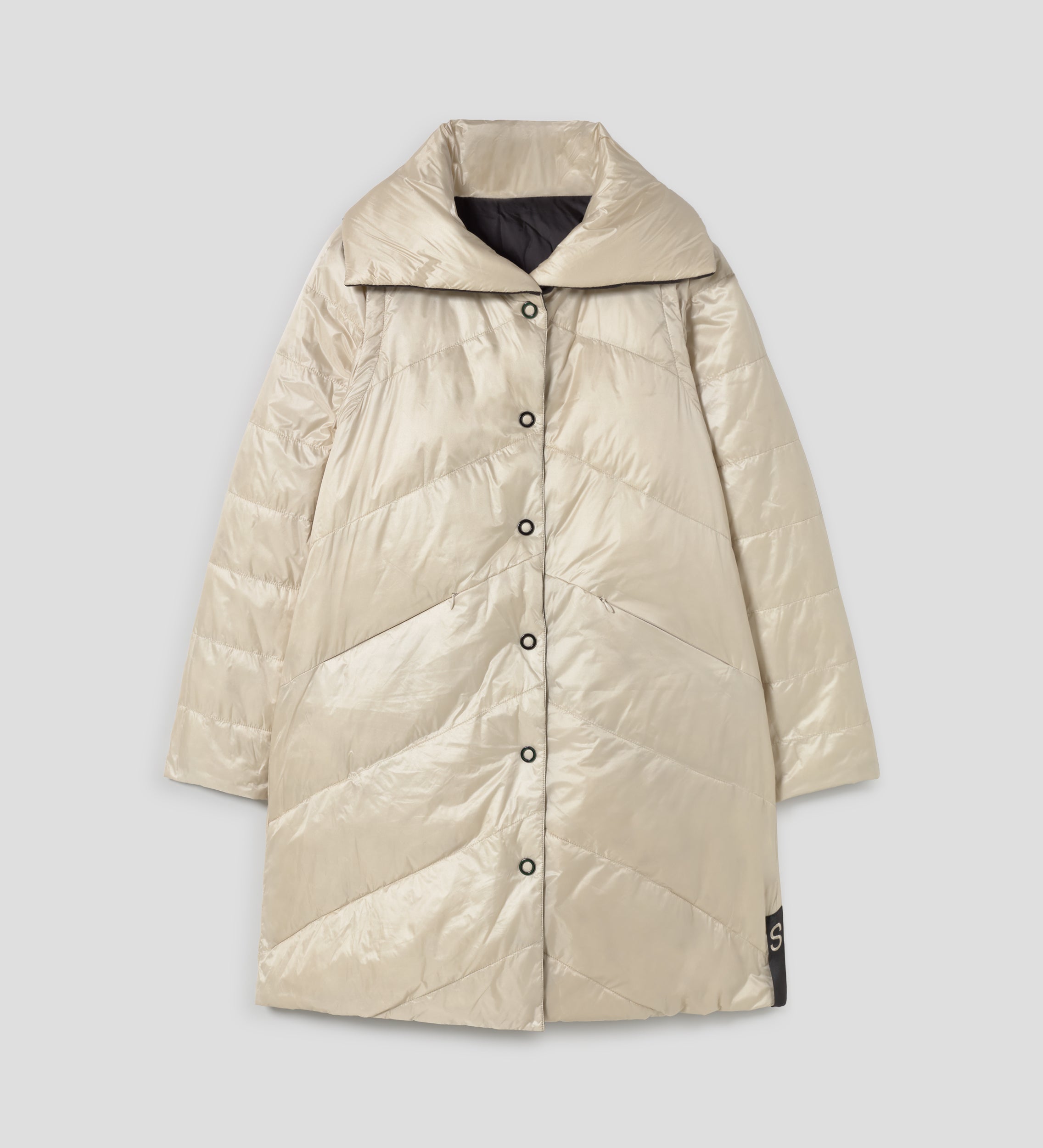 Parka larga reversible