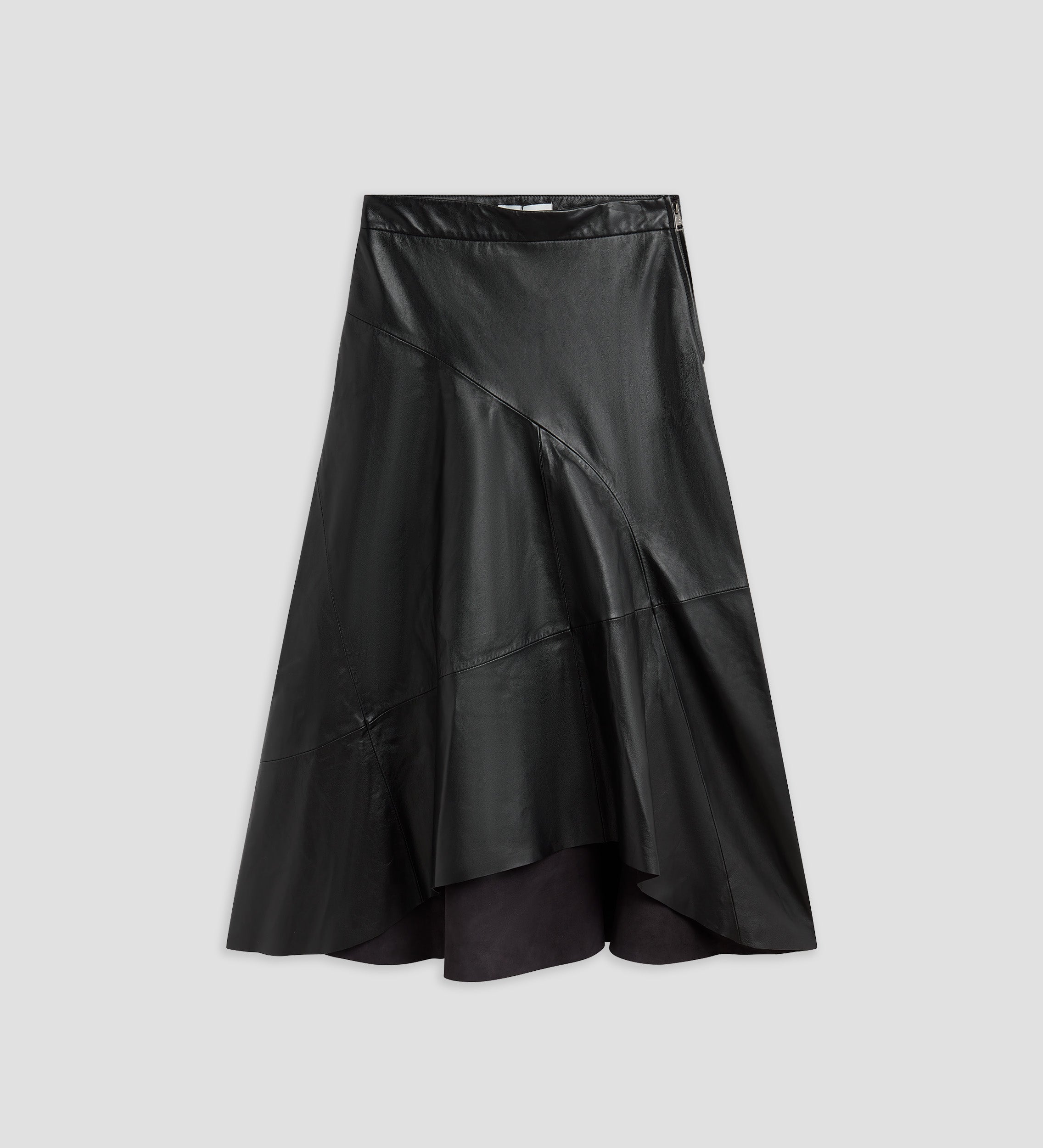 Asymmetrical napa skirt