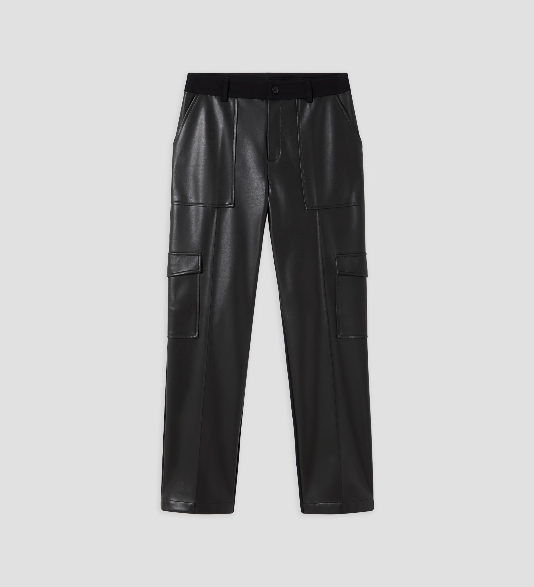 Pantalon cargo en éco-cuir