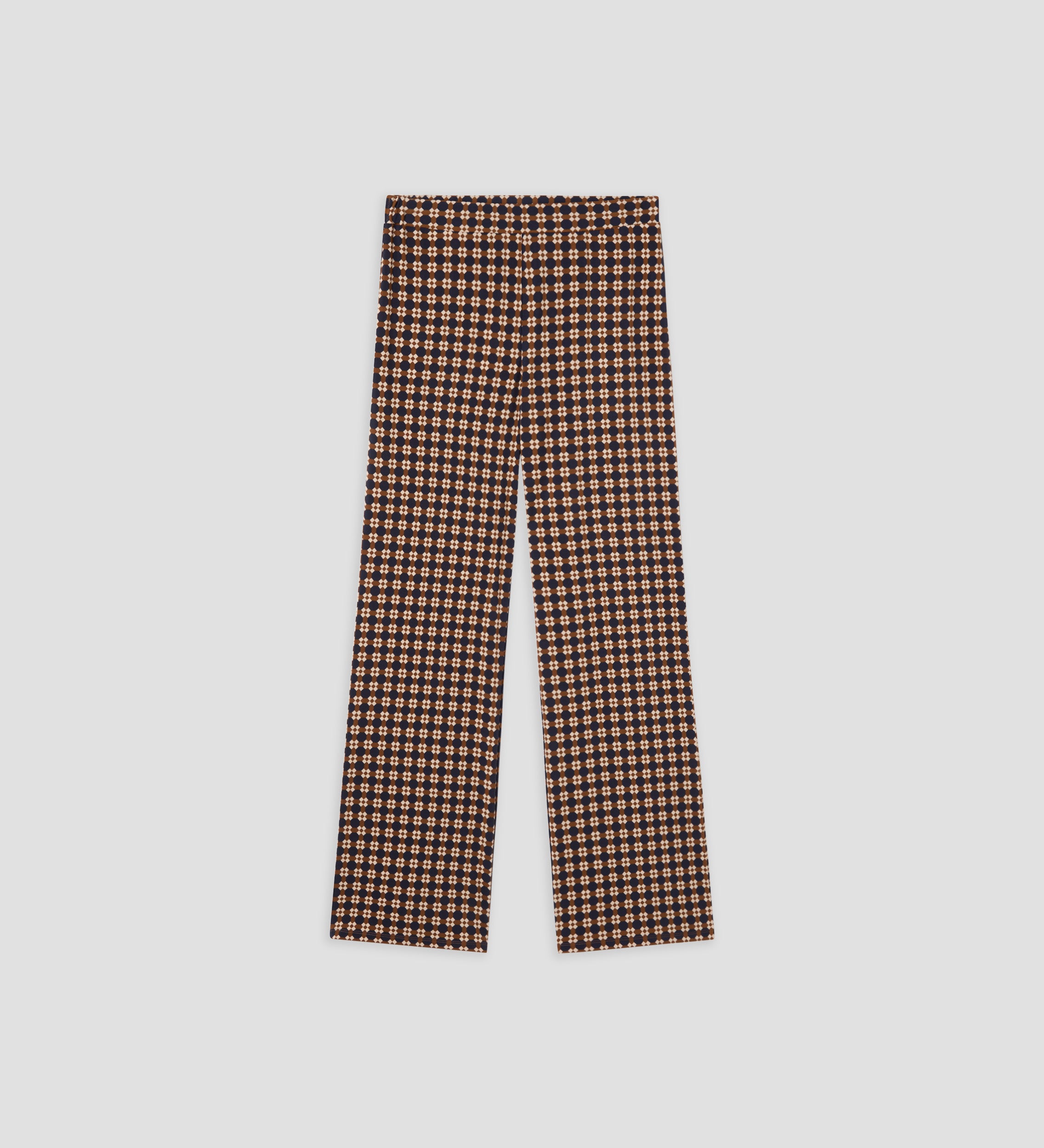 Printed stretch trousers