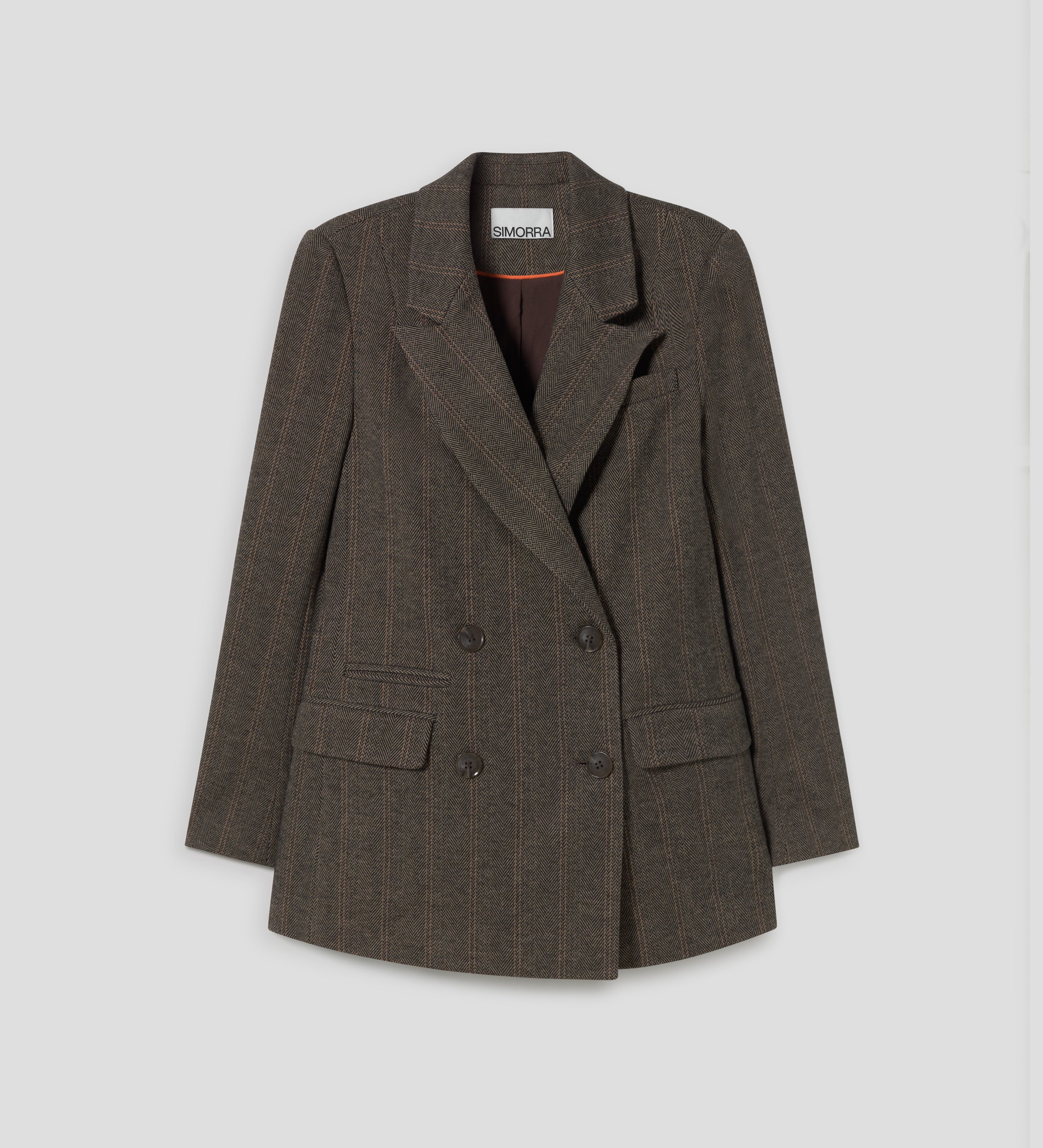 Checked double-breasted blazer