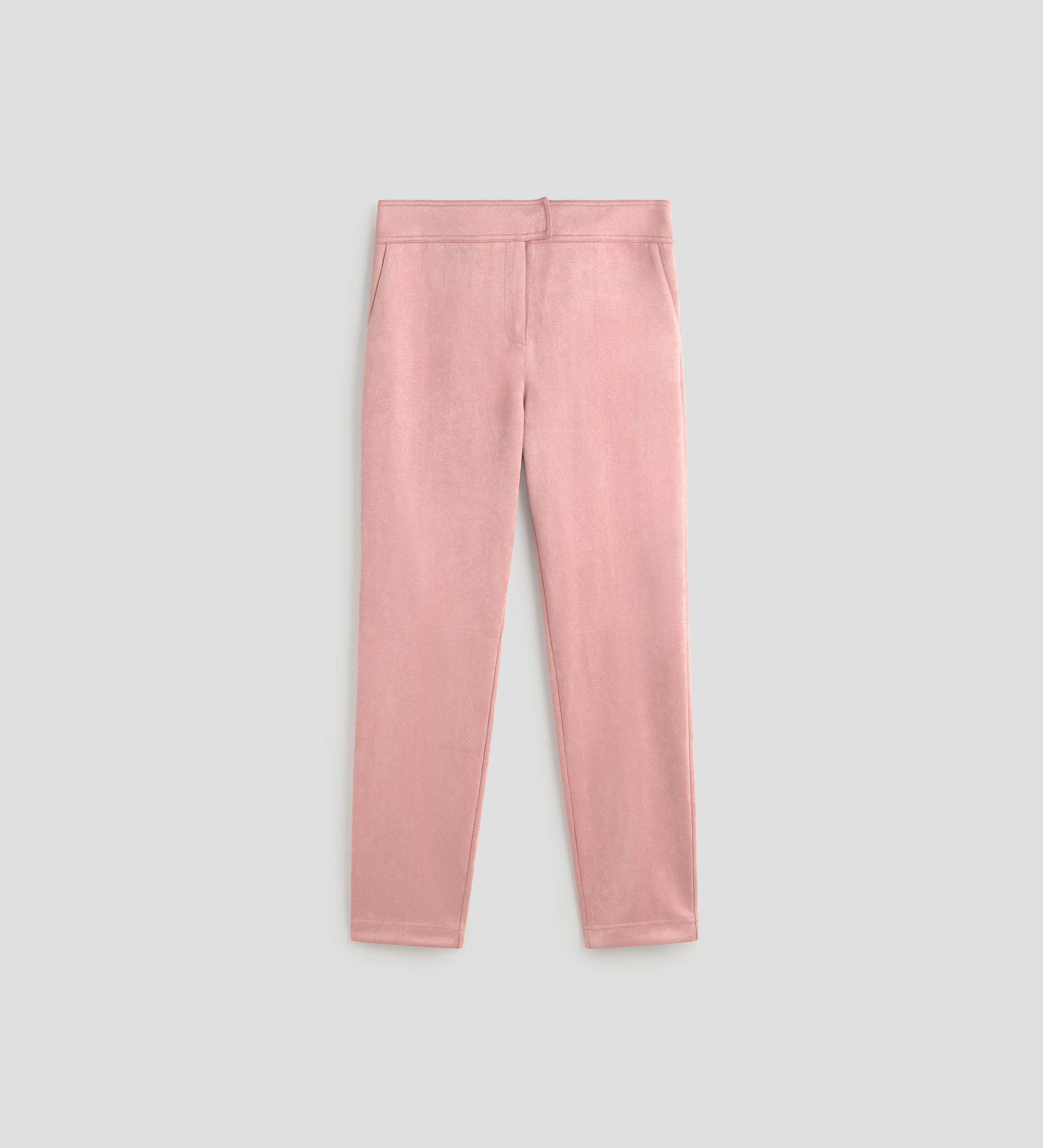 Suede pants with stitching