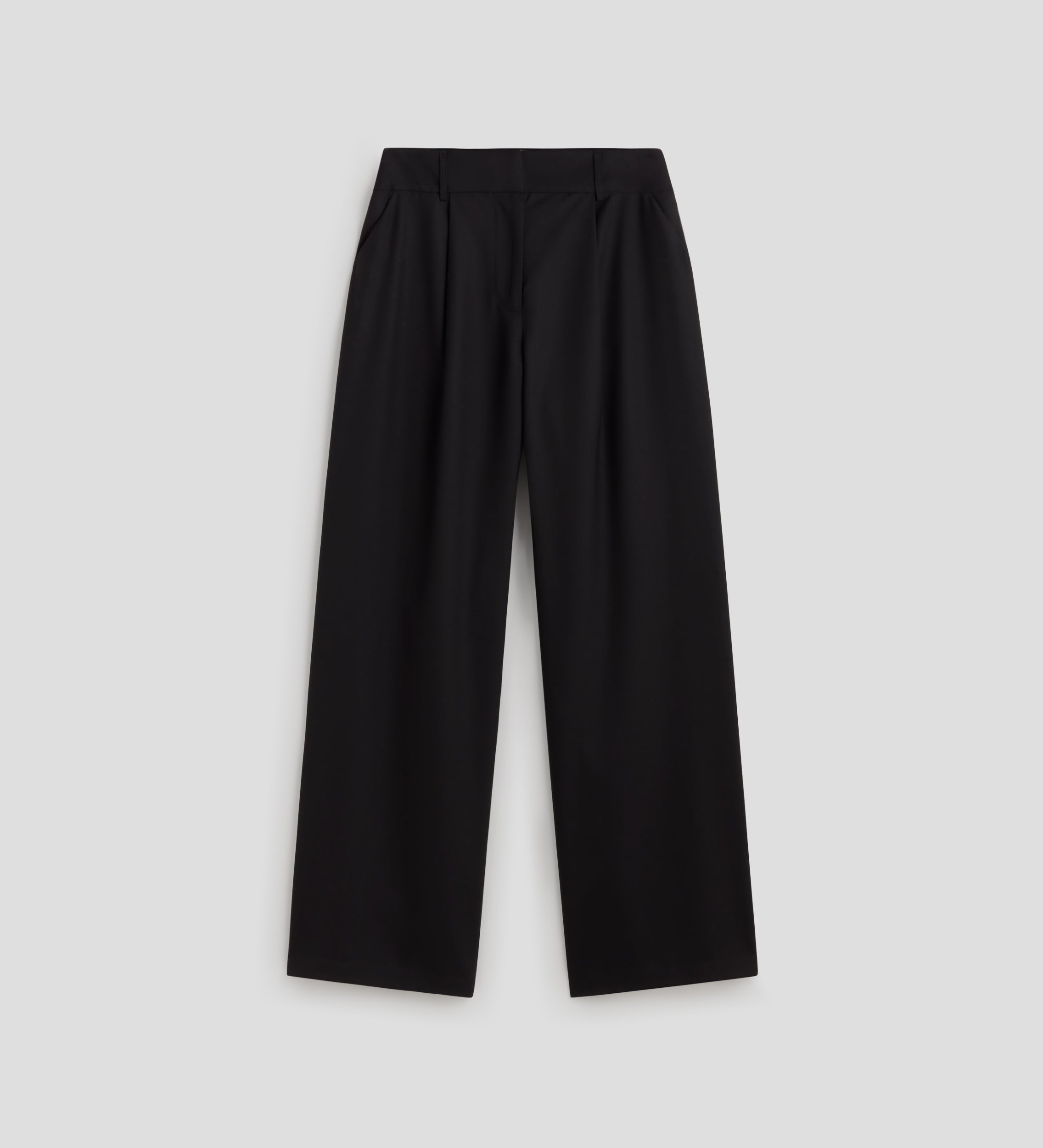 Wide pleated trousers