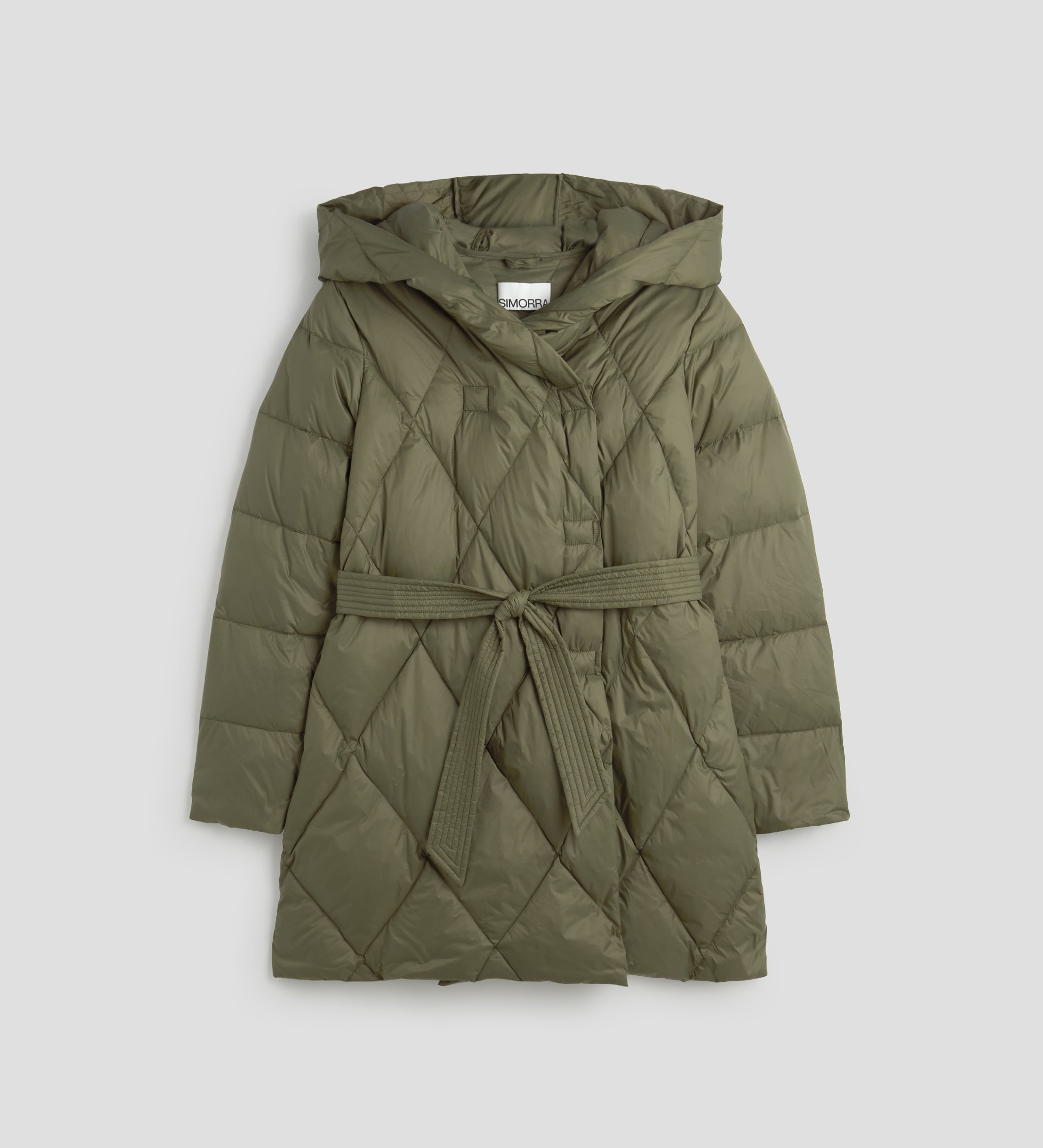 Short parka with hood