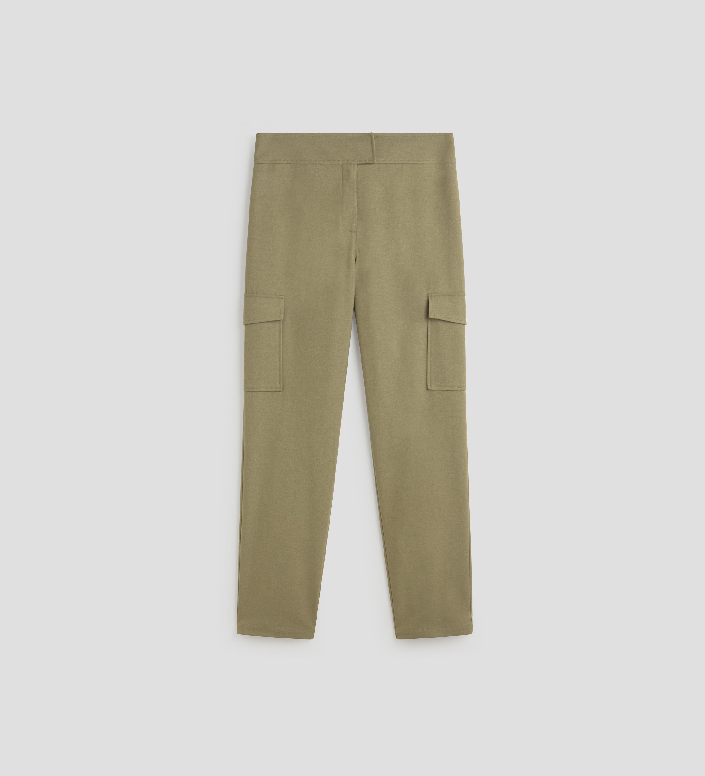 Suede cargo trousers