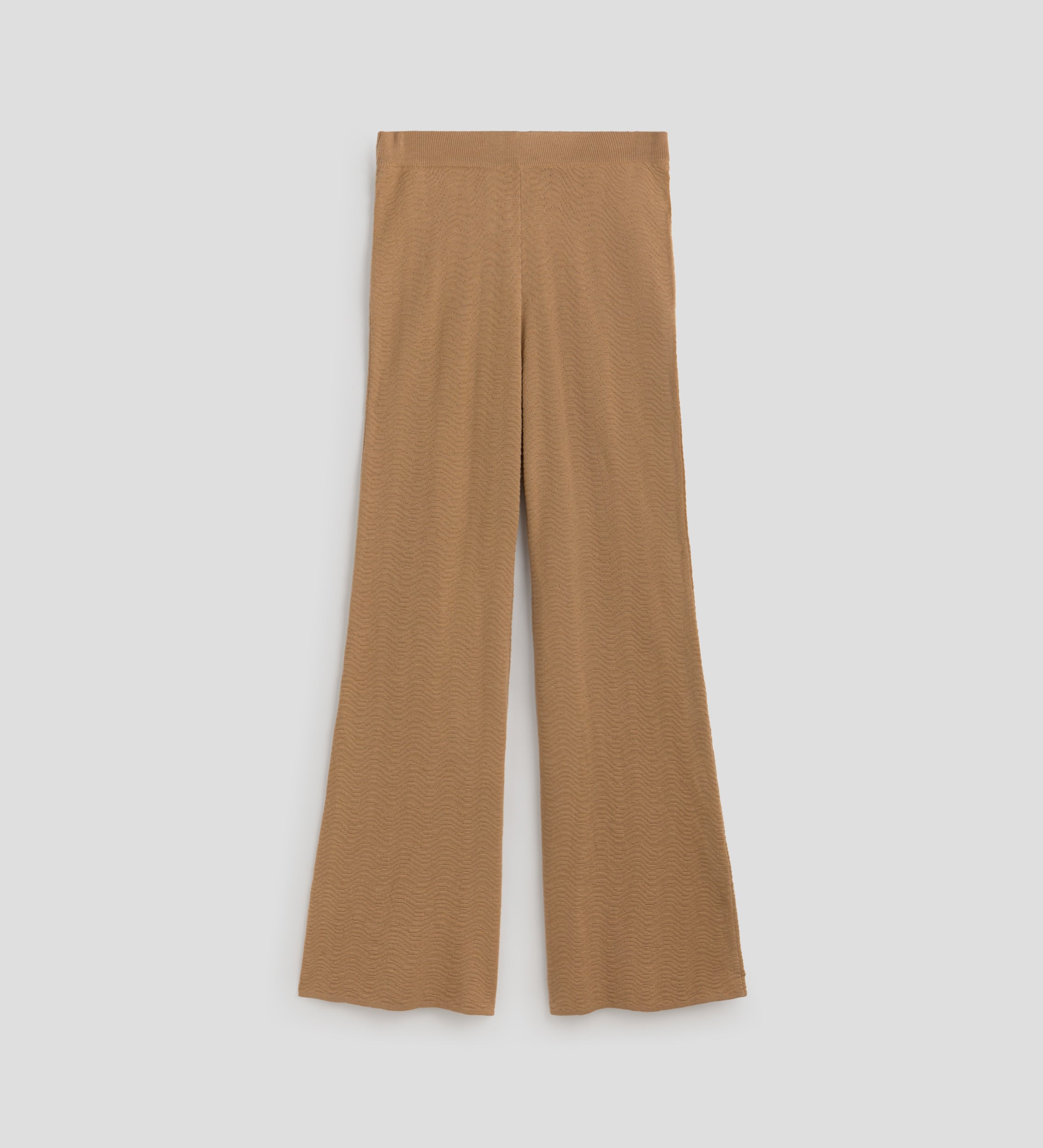 Textured knit trousers