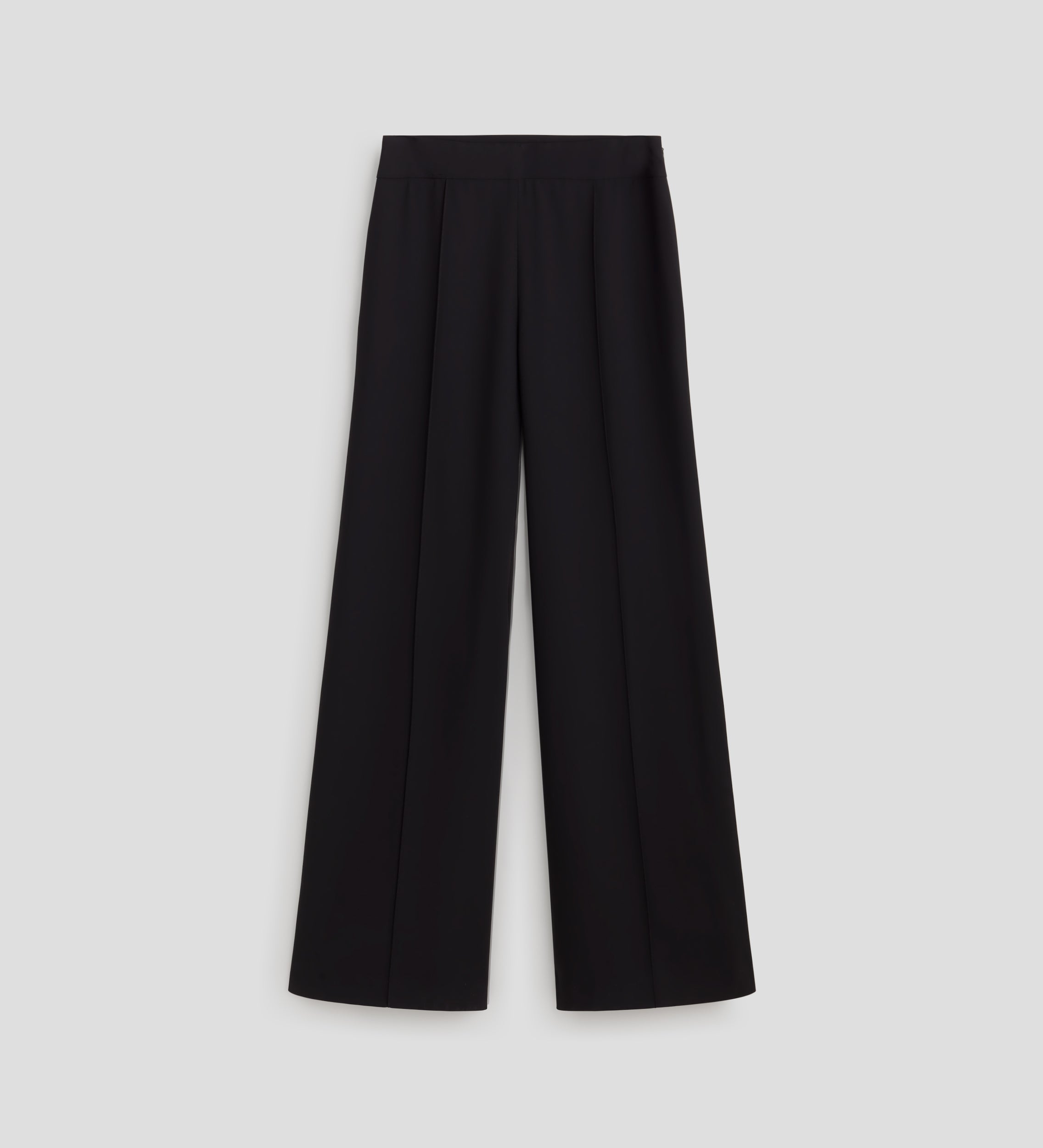 High-waisted flared trousers
